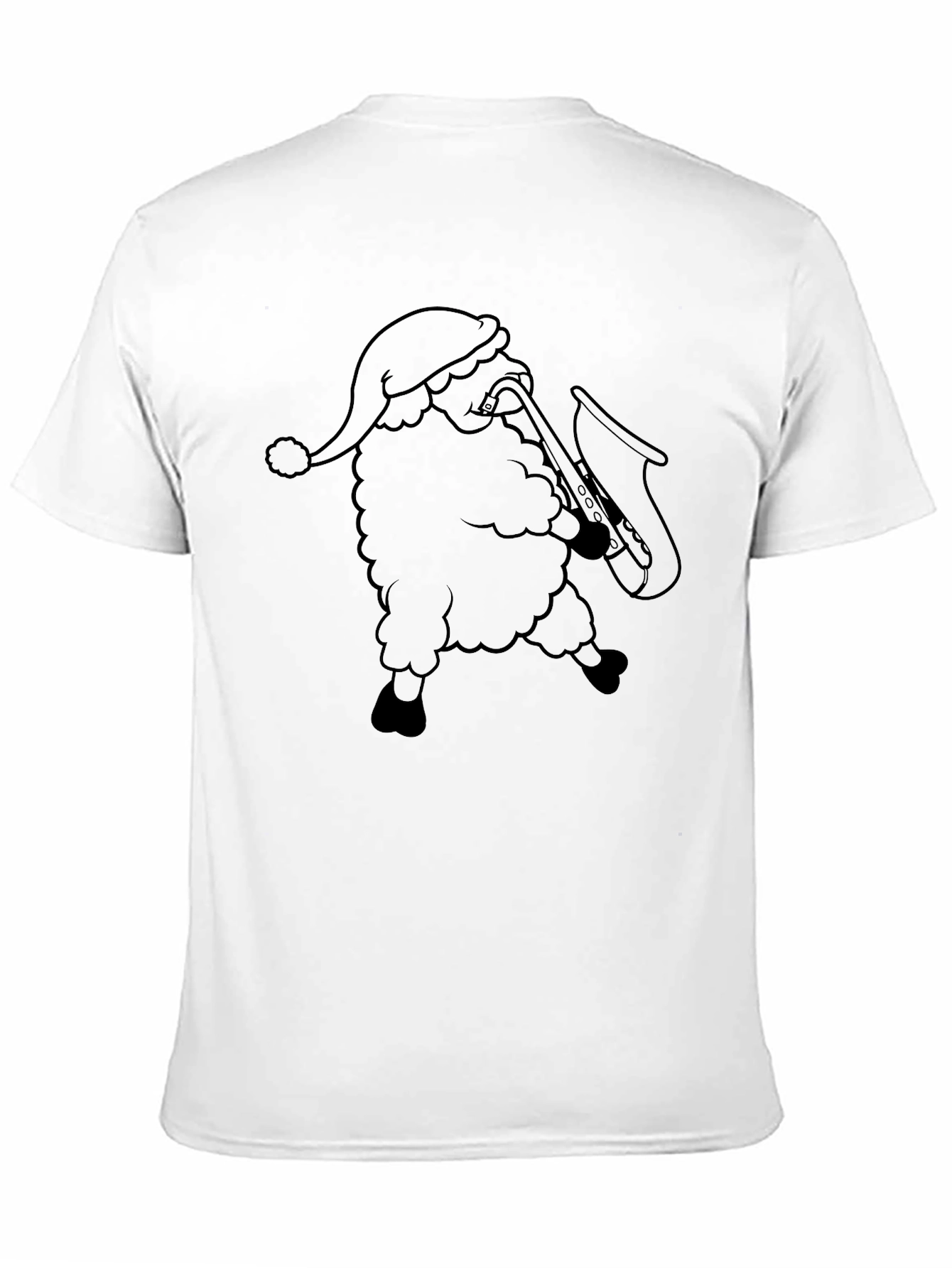 Black Santa Saxophone Graphic Tee - Black view 11