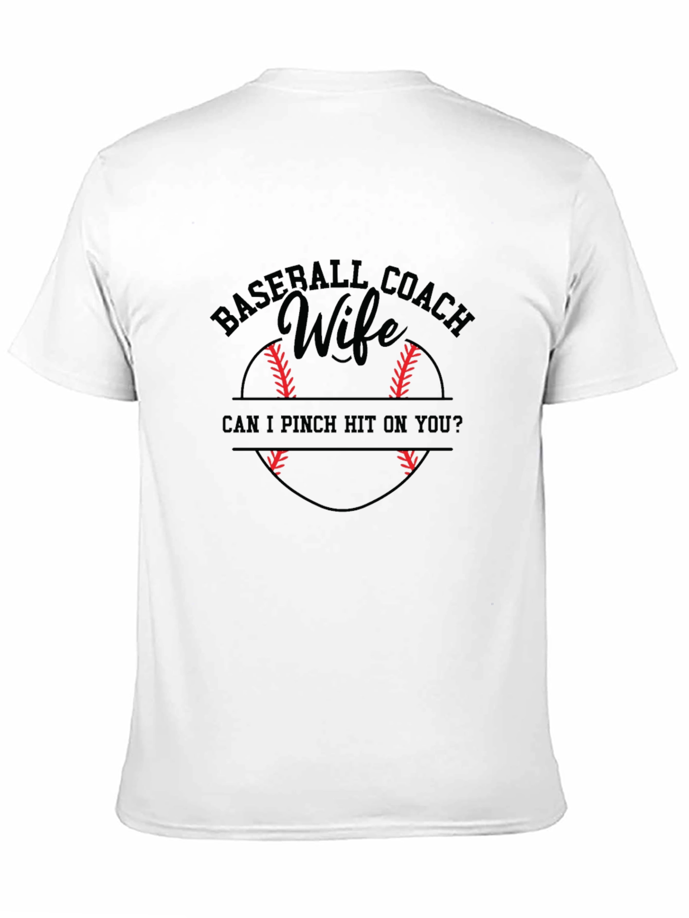 Black Baseball Coach Wife T-Shirt Funny Graphic Tee view 11