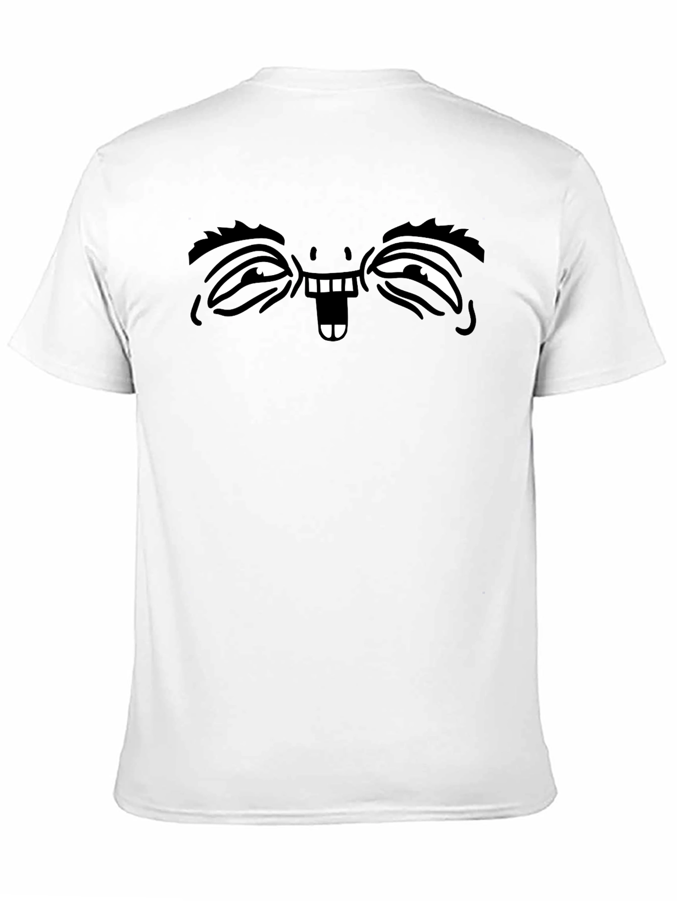 Black Funny Face Black T-Shirt view 11