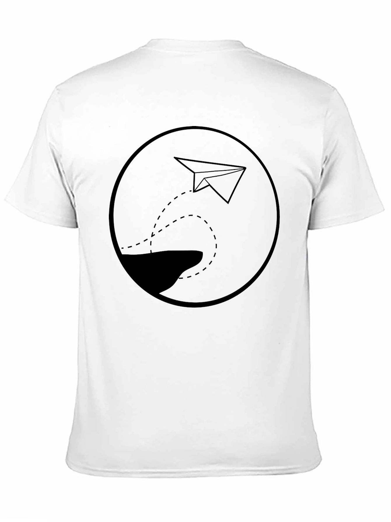 Black Paper Plane Graphic Tee - Men's Black T-Shirt view 11