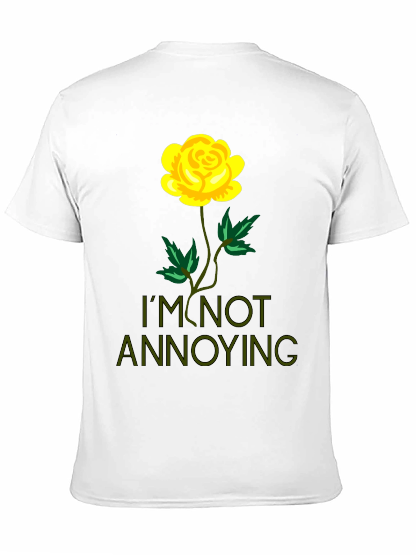 Black I'm Not Annoying Rose Graphic T-Shirt view 11