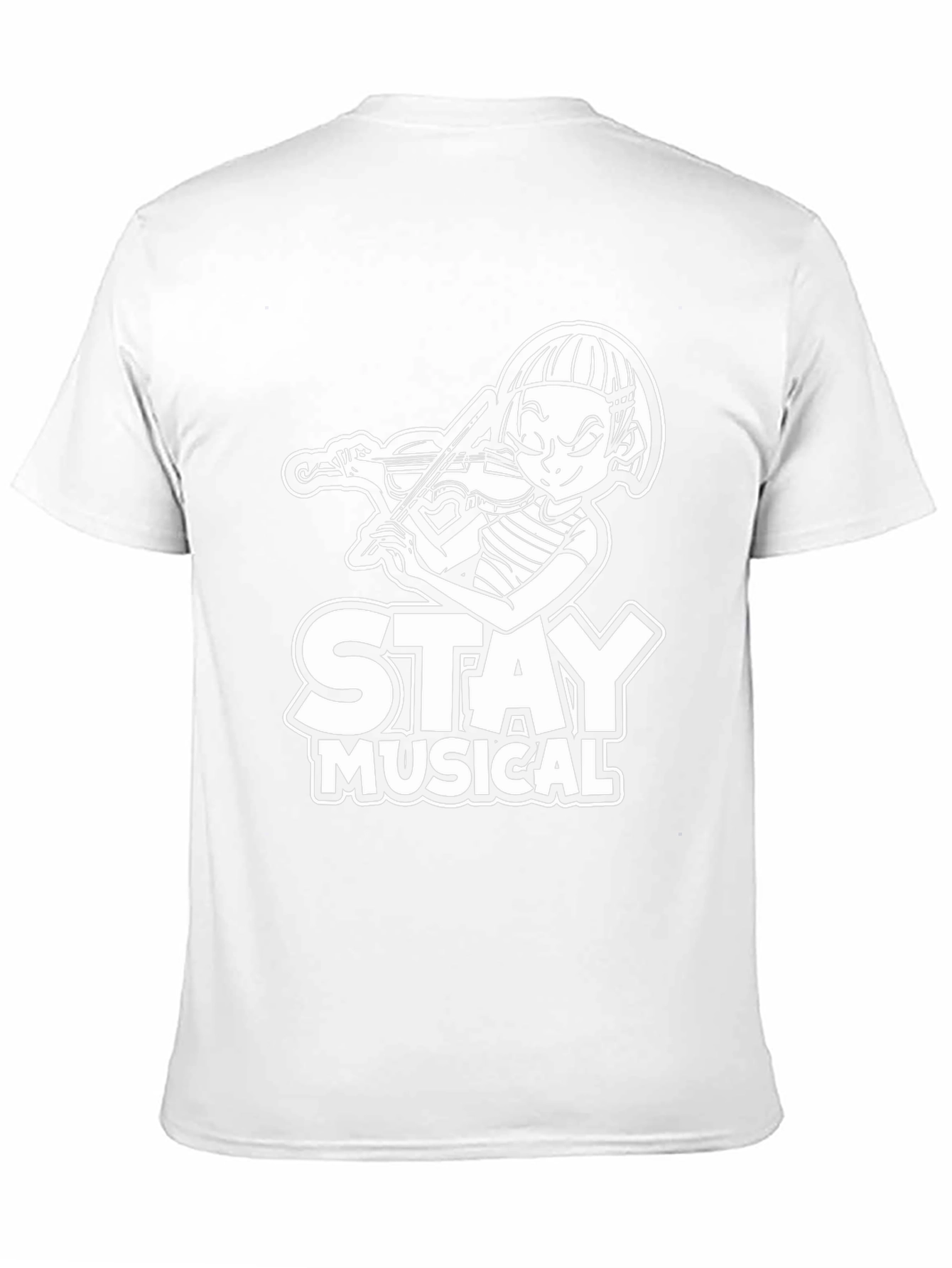 Black Stay Musical Black T-Shirt for Music Lovers view 11