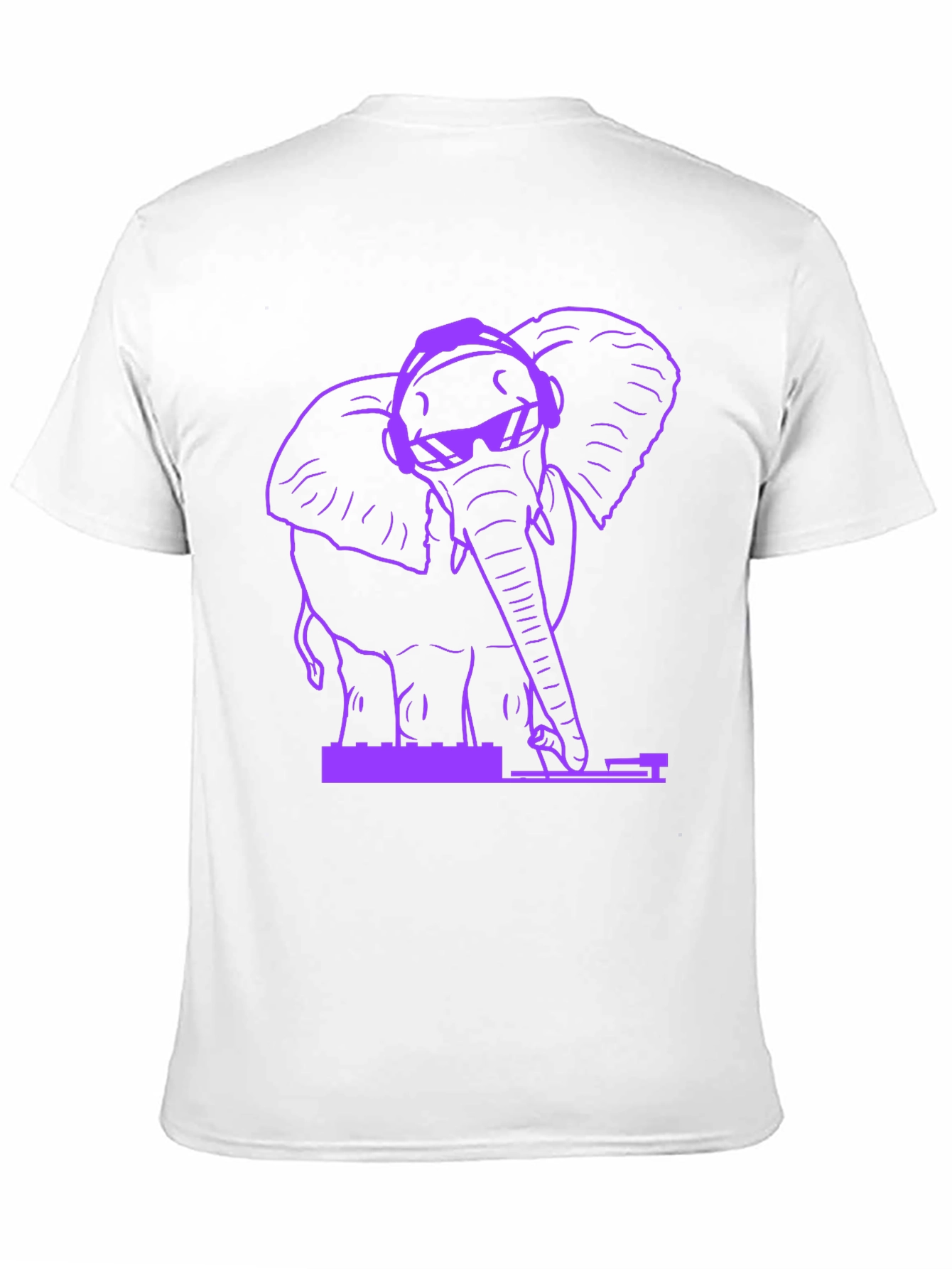 Black DJ Elephant Graphic T-Shirt - Black view 11