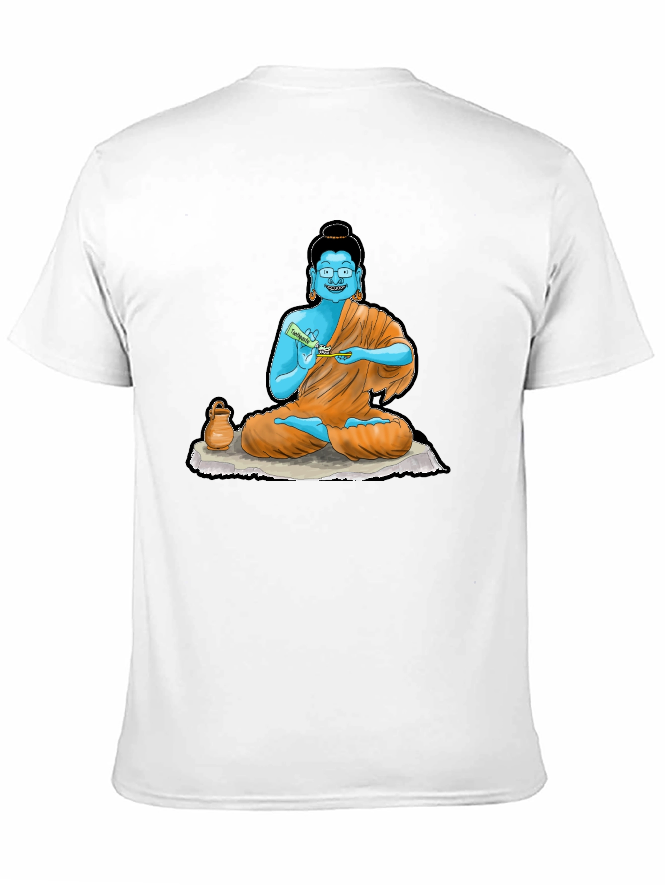 Black Buddha Toothpaste Graphic Tee - Unique Design view 11