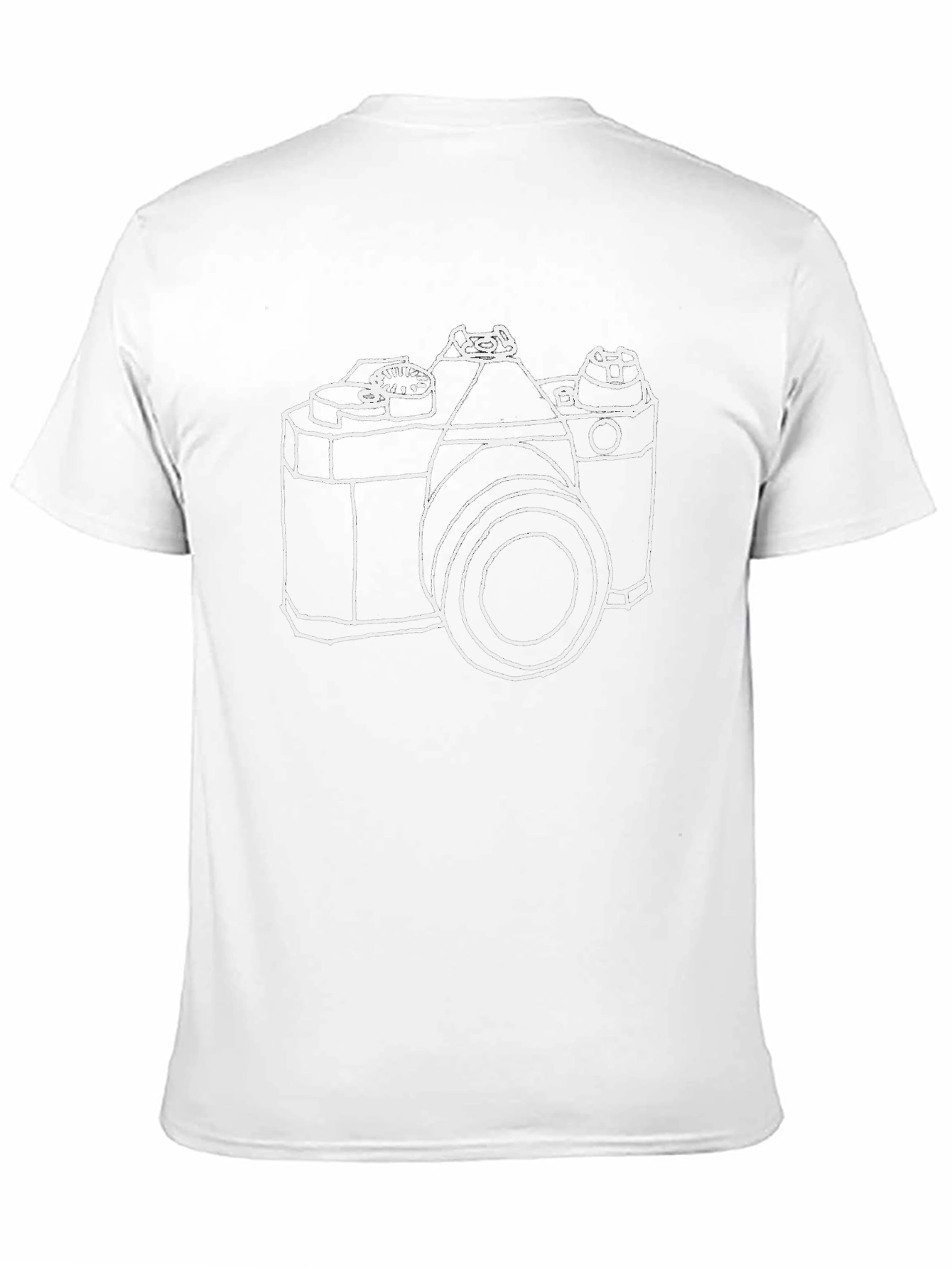 Black Retro Camera Graphic Tee - Black Casual T-Shirt view 11