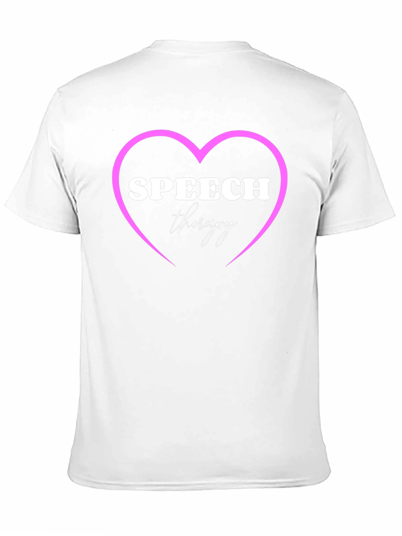 Black Speech Therapy Heart T-Shirt - Black view 11