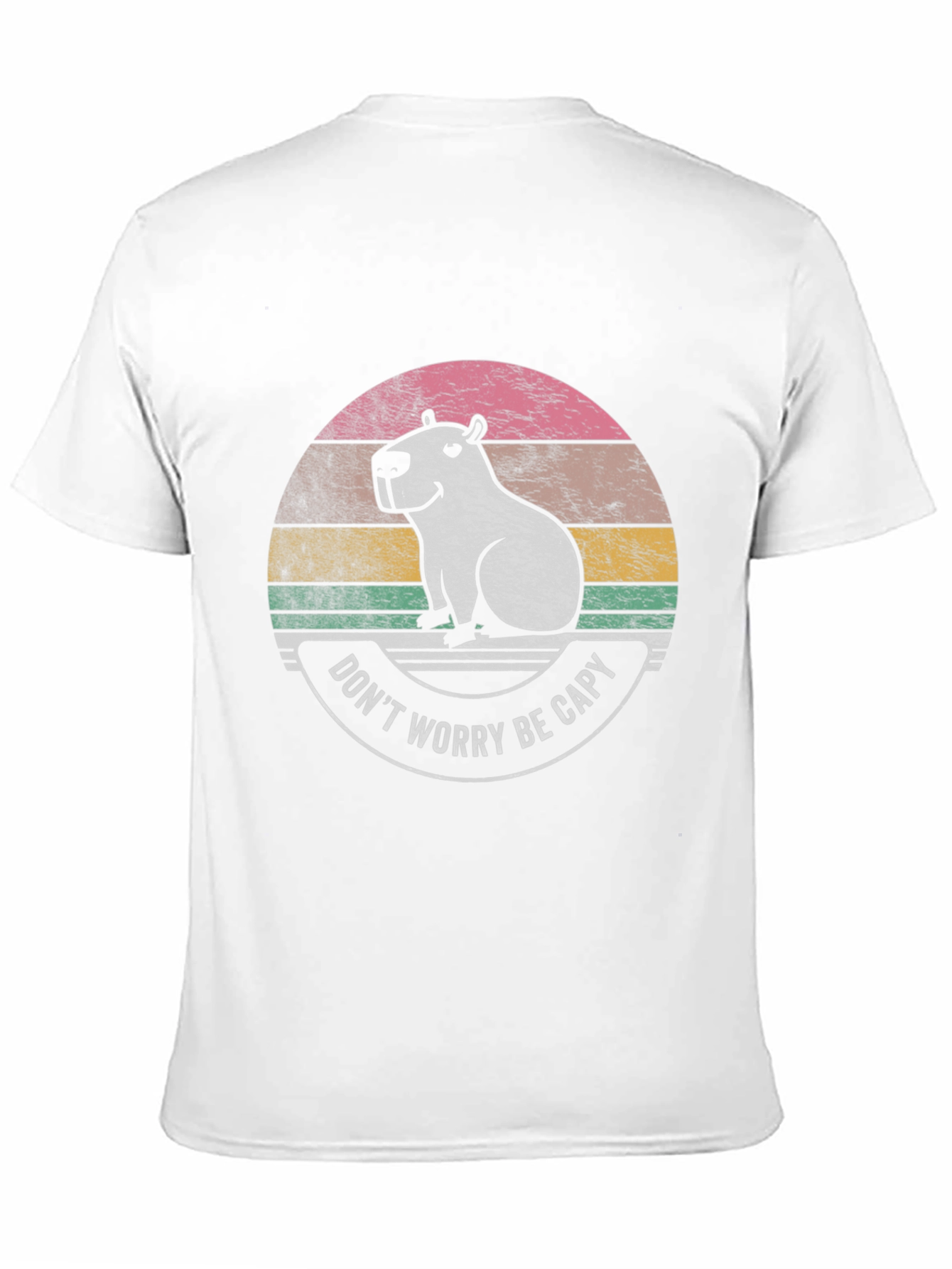 Black Don't Worry Be Capy Black T-Shirt view 11