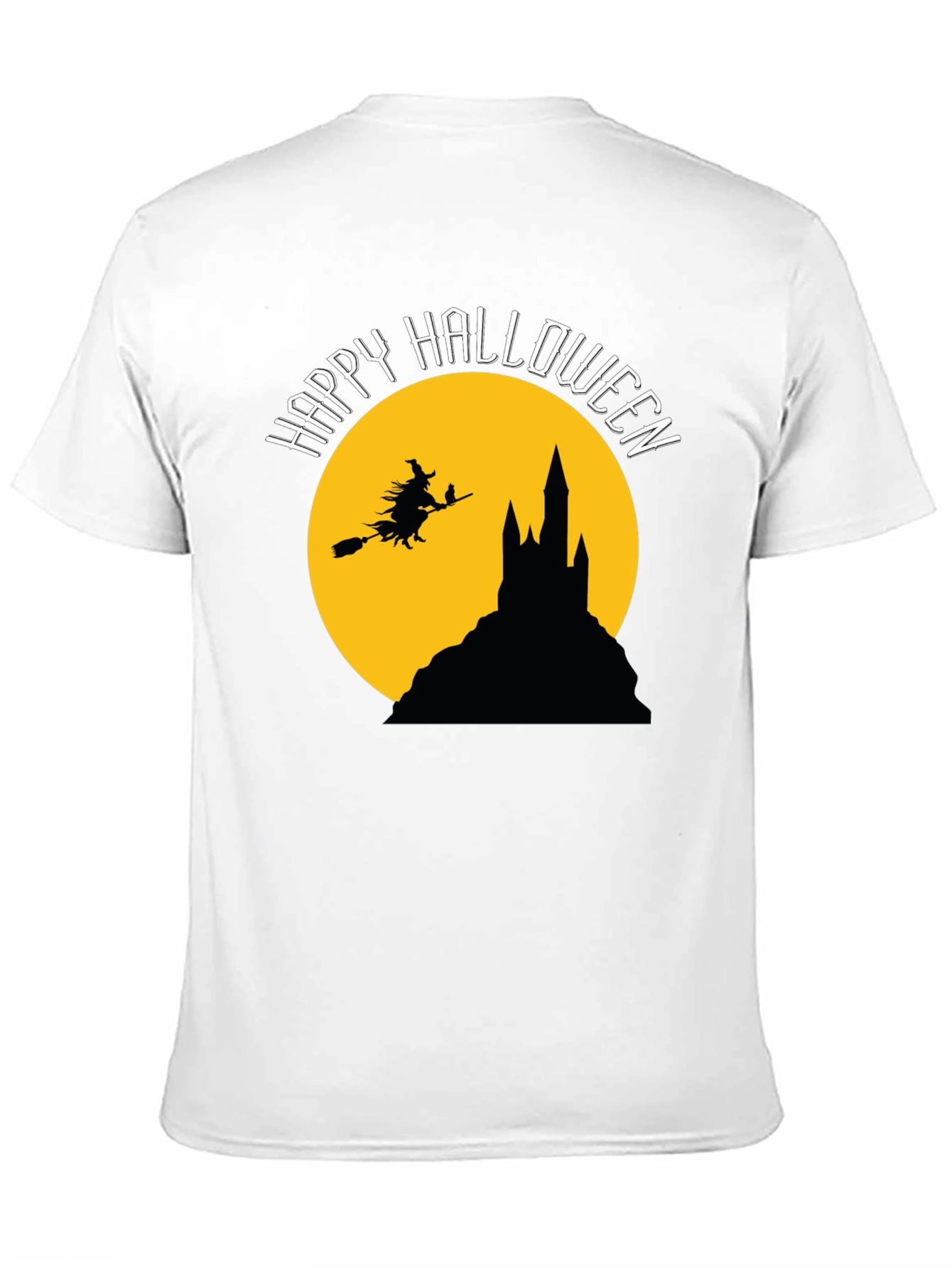 Black Happy Halloween Witch T-Shirt view 11