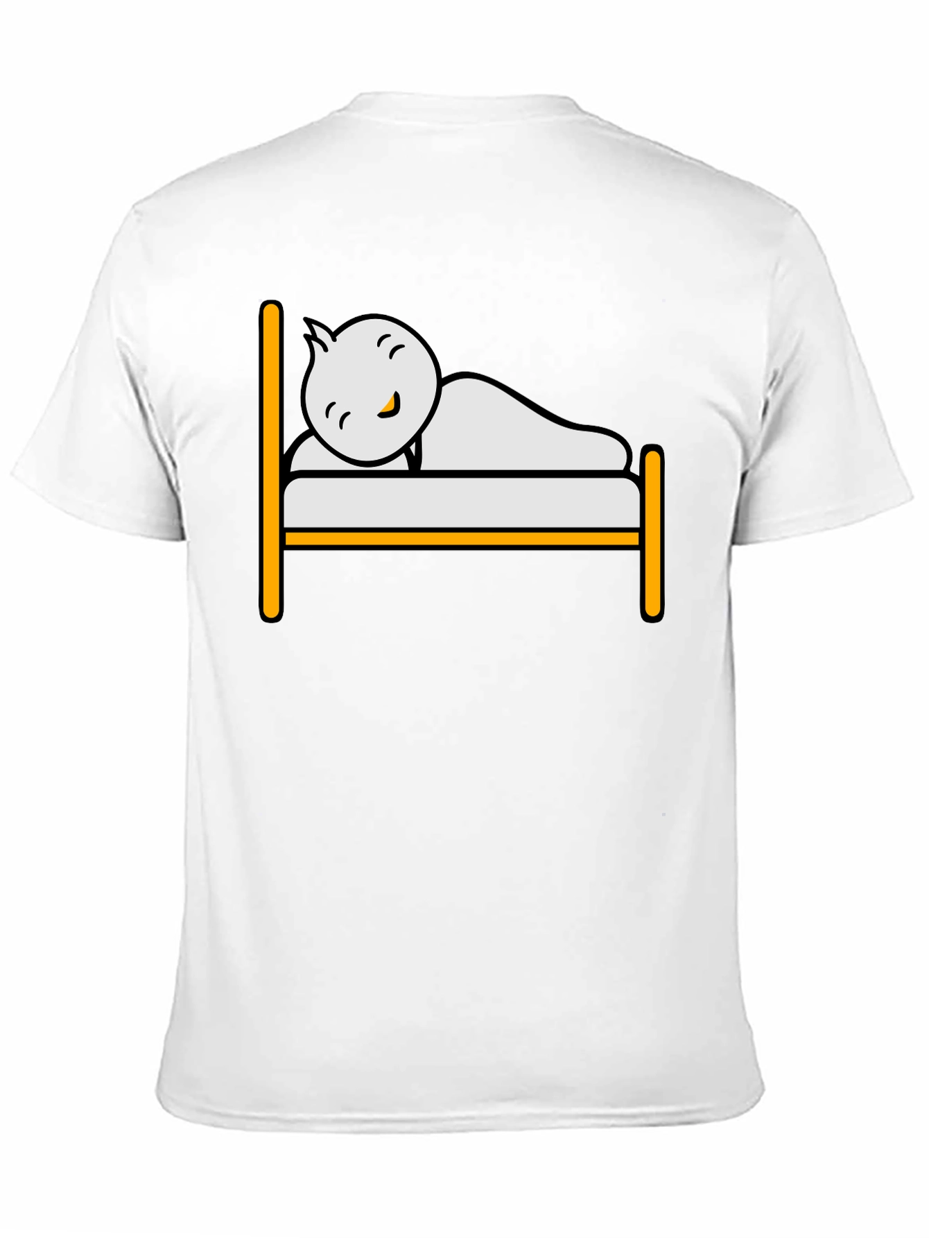 Black Sleepy Character Black T-Shirt view 11