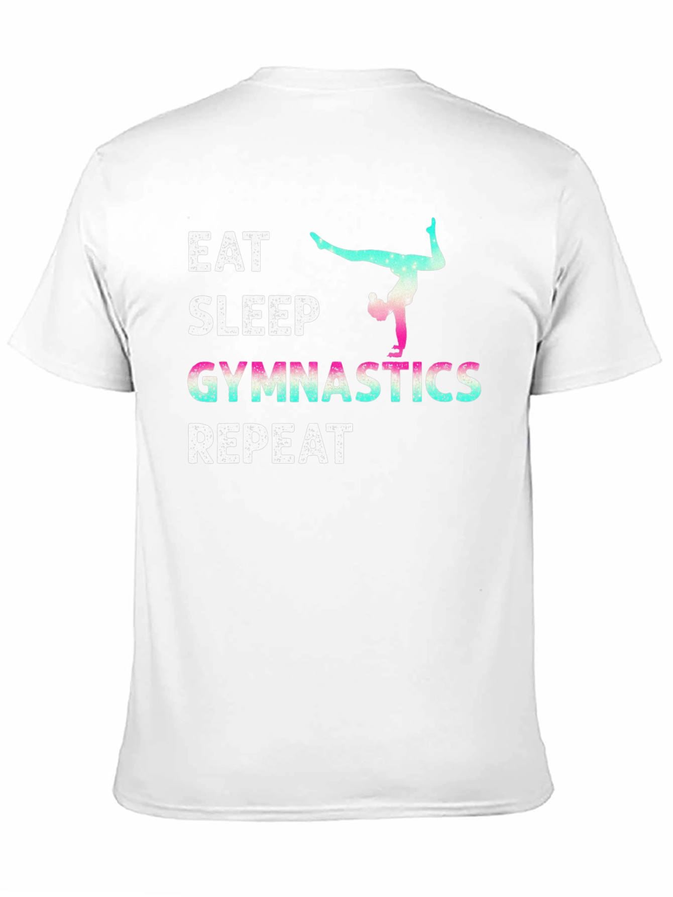 Black Eat Sleep Gymnastics Repeat T-Shirt view 11
