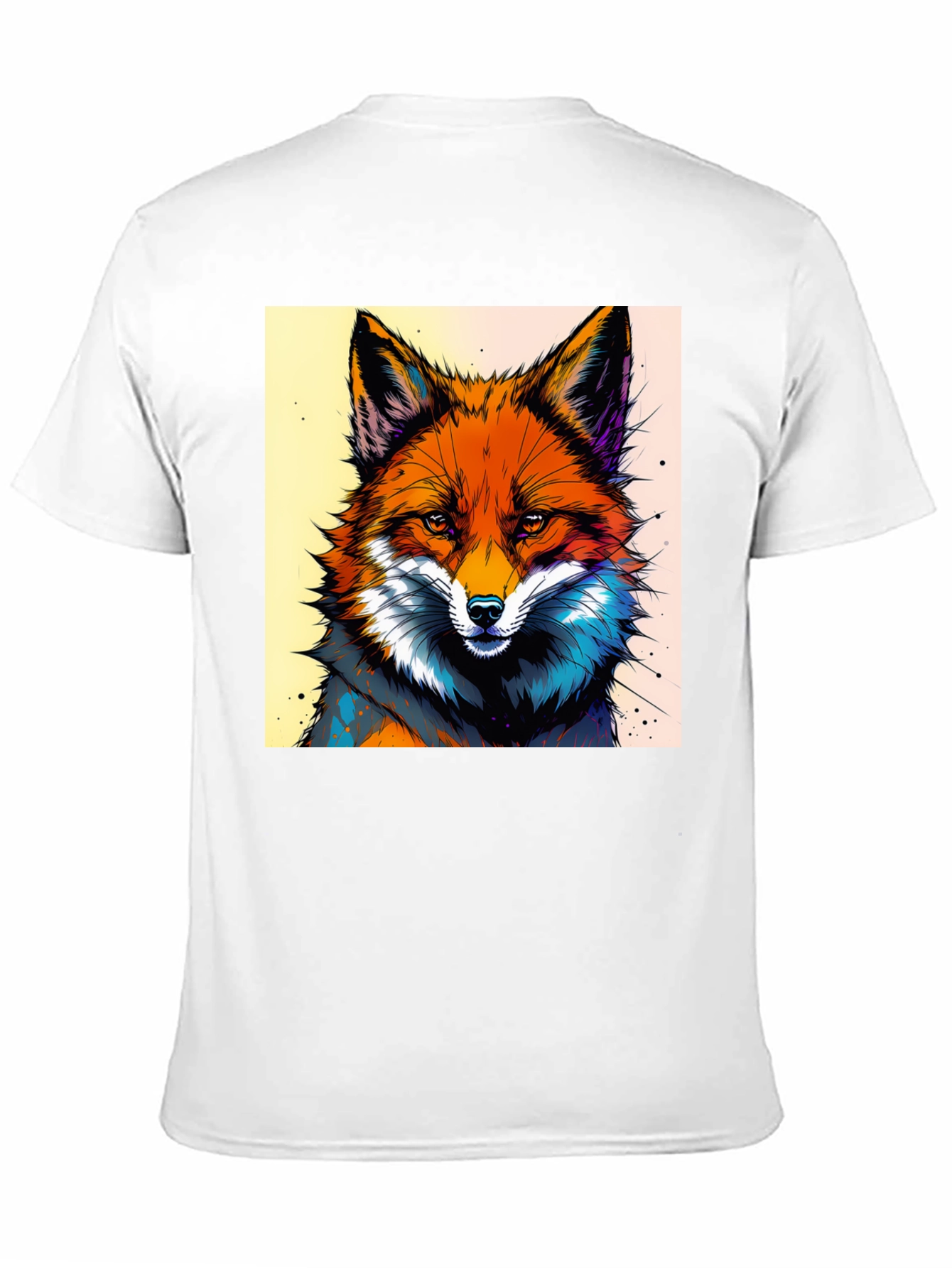 Black Artistic Fox Graphic Tee - Stylish & Unique view 11
