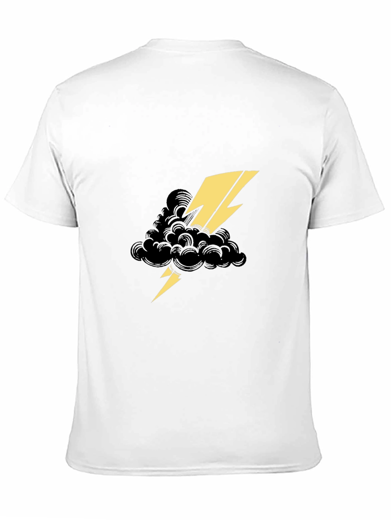 Black Black Tee with Lightning Cloud Graphic view 11