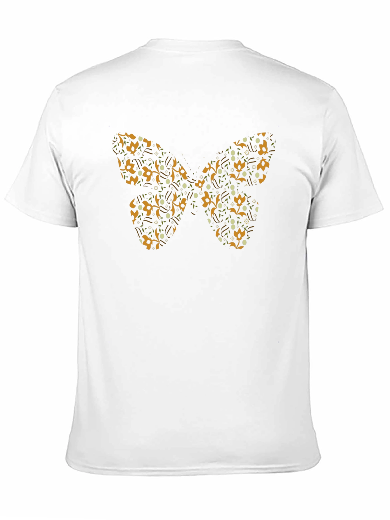 Black Butterfly Floral Print Crew Neck T-Shirt view 11