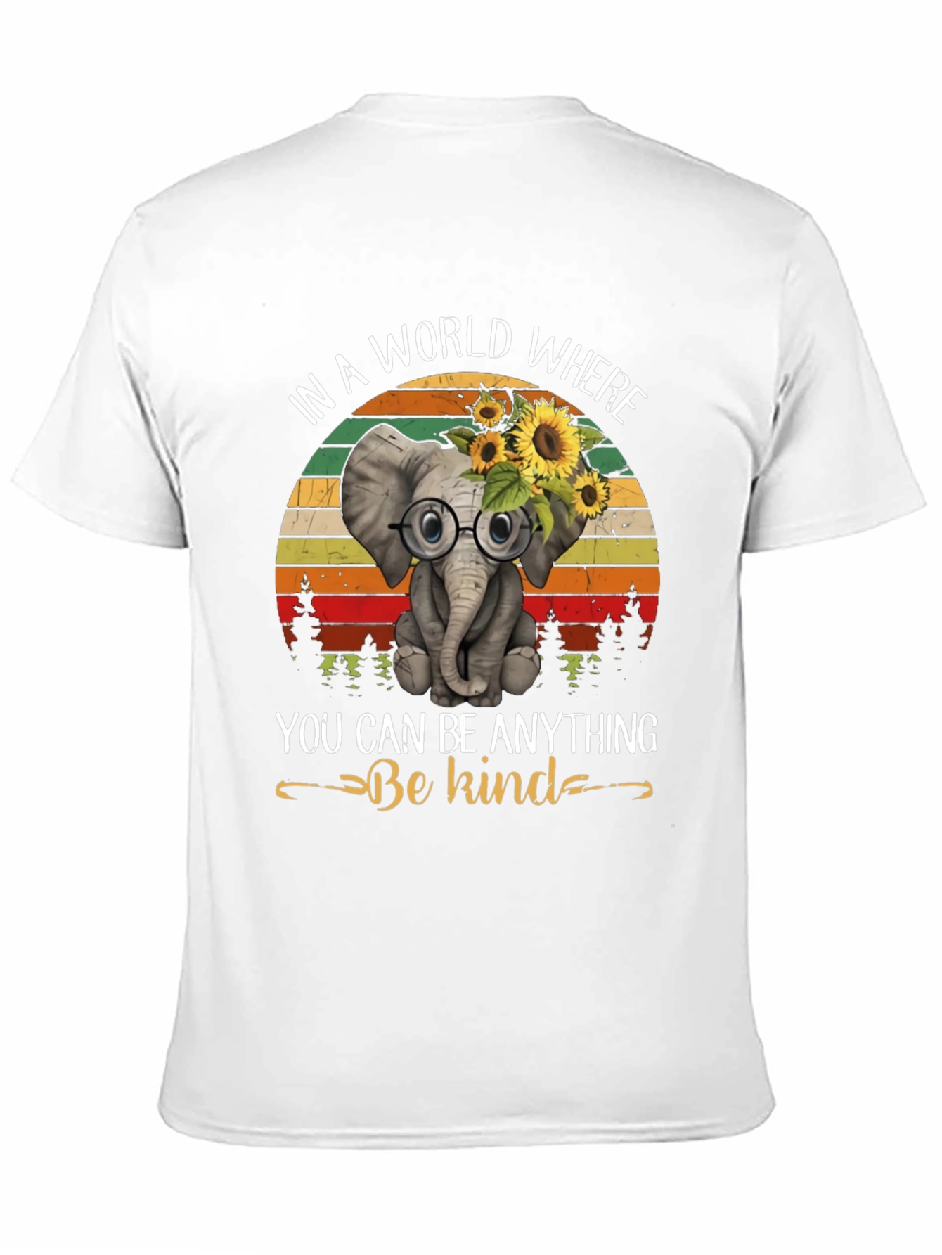 Black Be Kind Elephant T-Shirt: World Where You Can Be Anything view 11