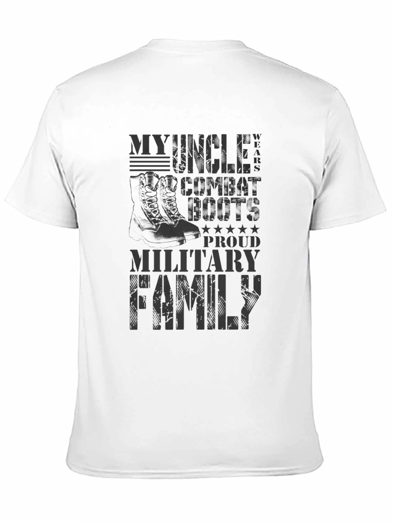 Black Military Family T-Shirt - Proud Combat Boots view 11