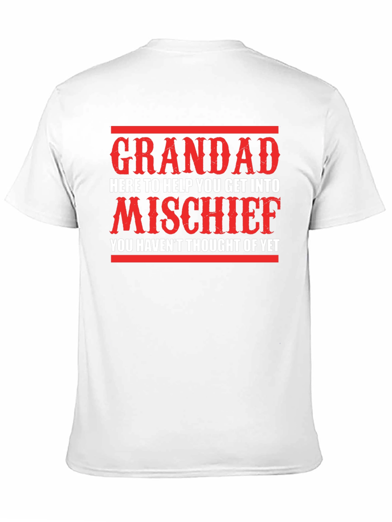 Black Grandad Mischief T-Shirt - Funny Gift for Grandpa view 11