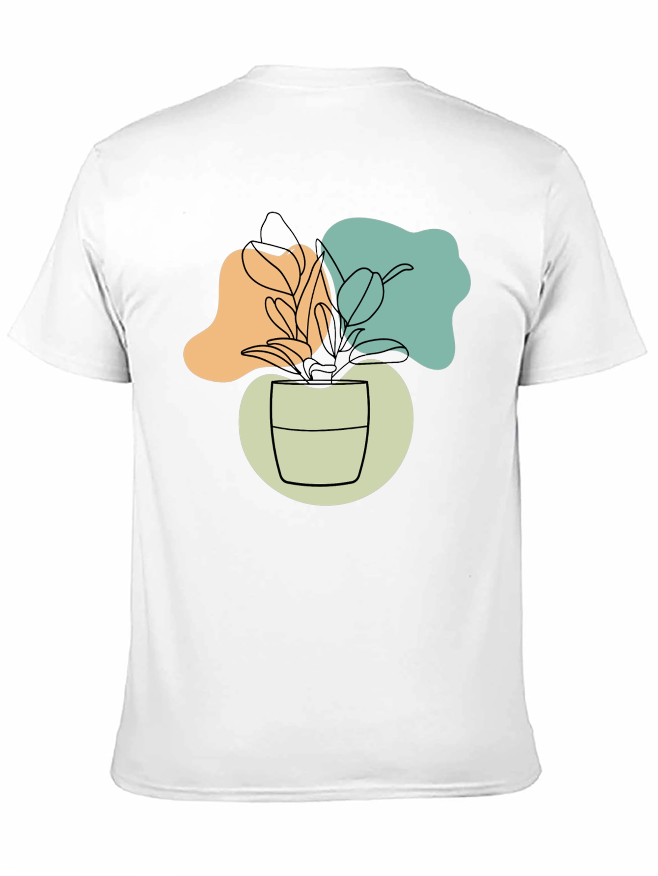 Black Abstract Plant Graphic T-Shirt view 11