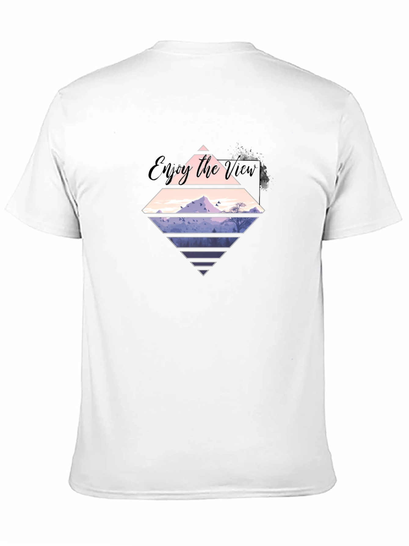 Black Enjoy the View Graphic Tee - Men's Black T-Shirt view 11