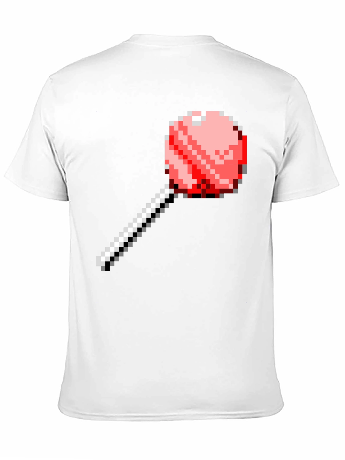 Black Pixel Lollipop Graphic Tee - Novelty Fashion view 11