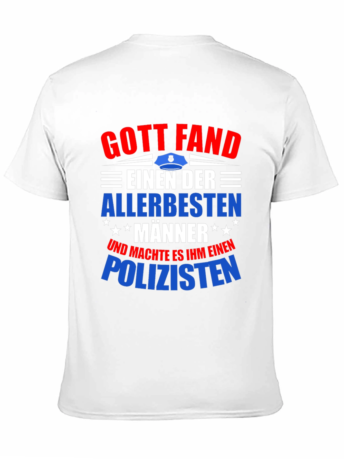 Black Gott Fand Policeman T-Shirt - Best Man view 11