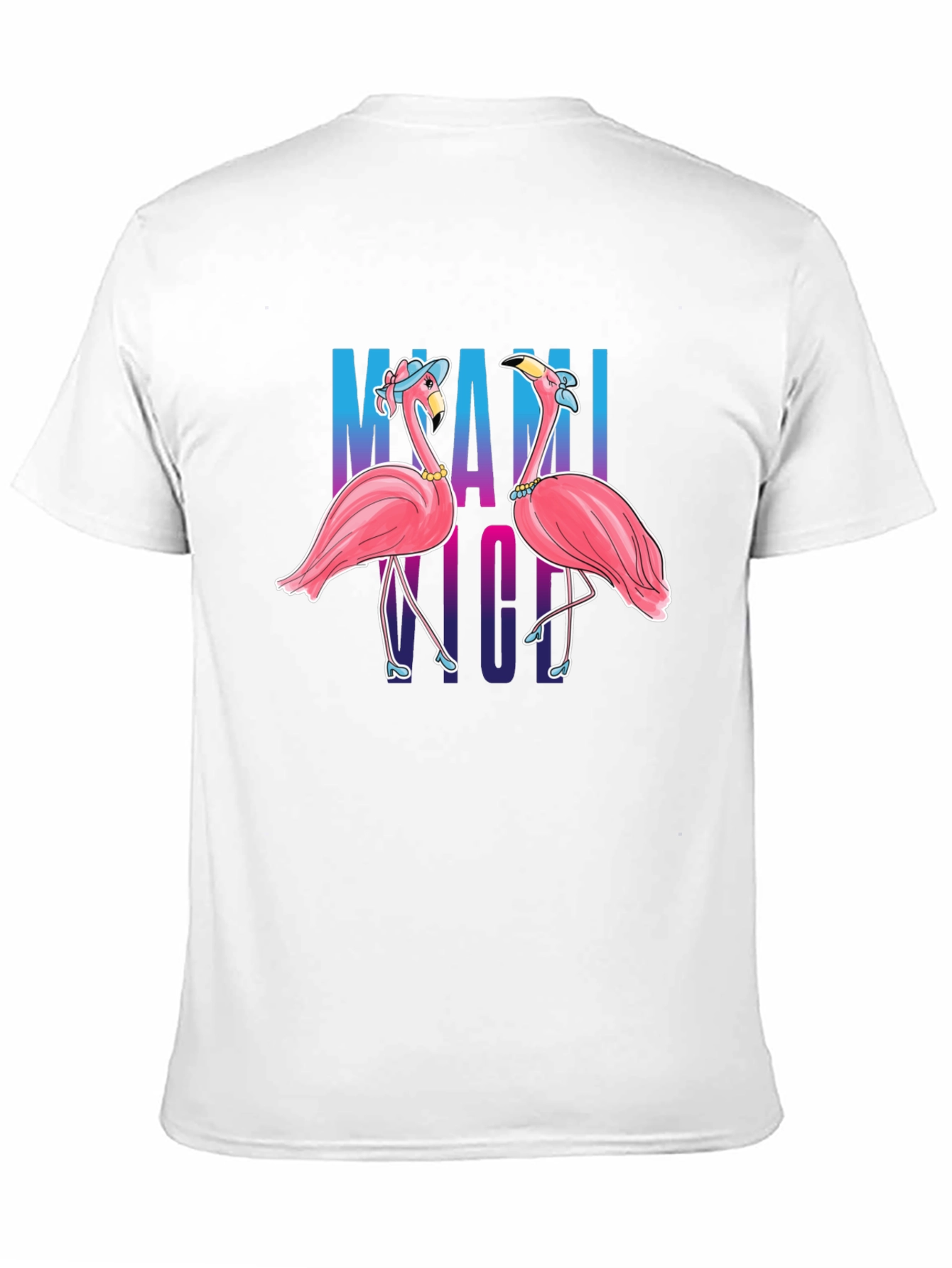 Black Miami Nights Flamingo T-Shirt view 11