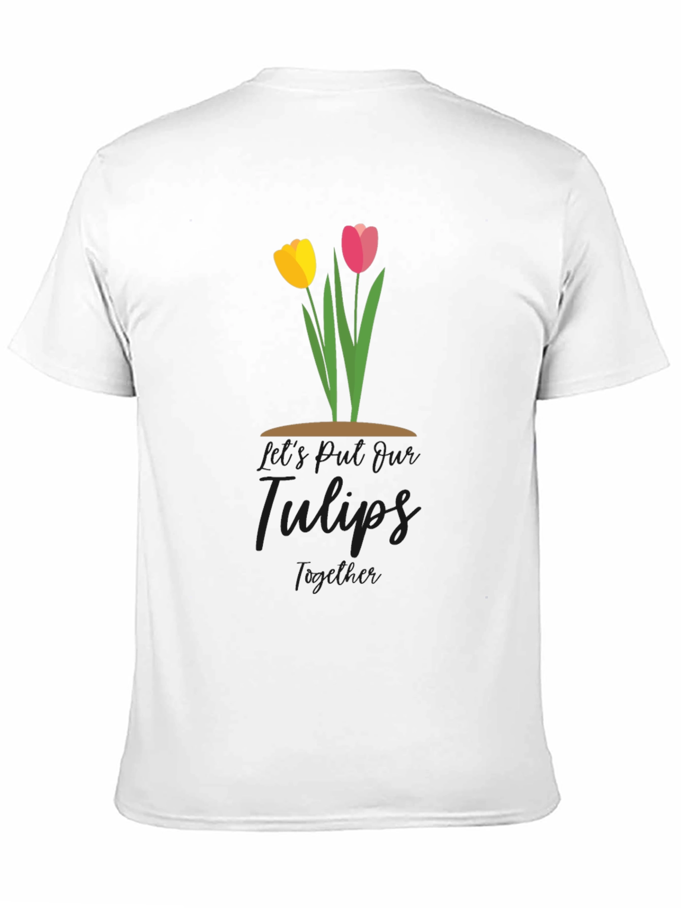Black Tulips Together Black T-Shirt view 11