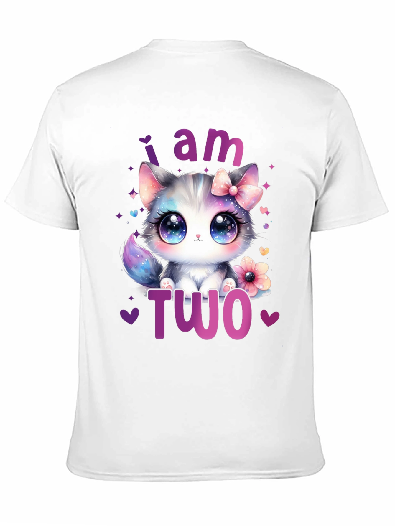 I am Two Cute Kitten Birthday T-Shirt - 11