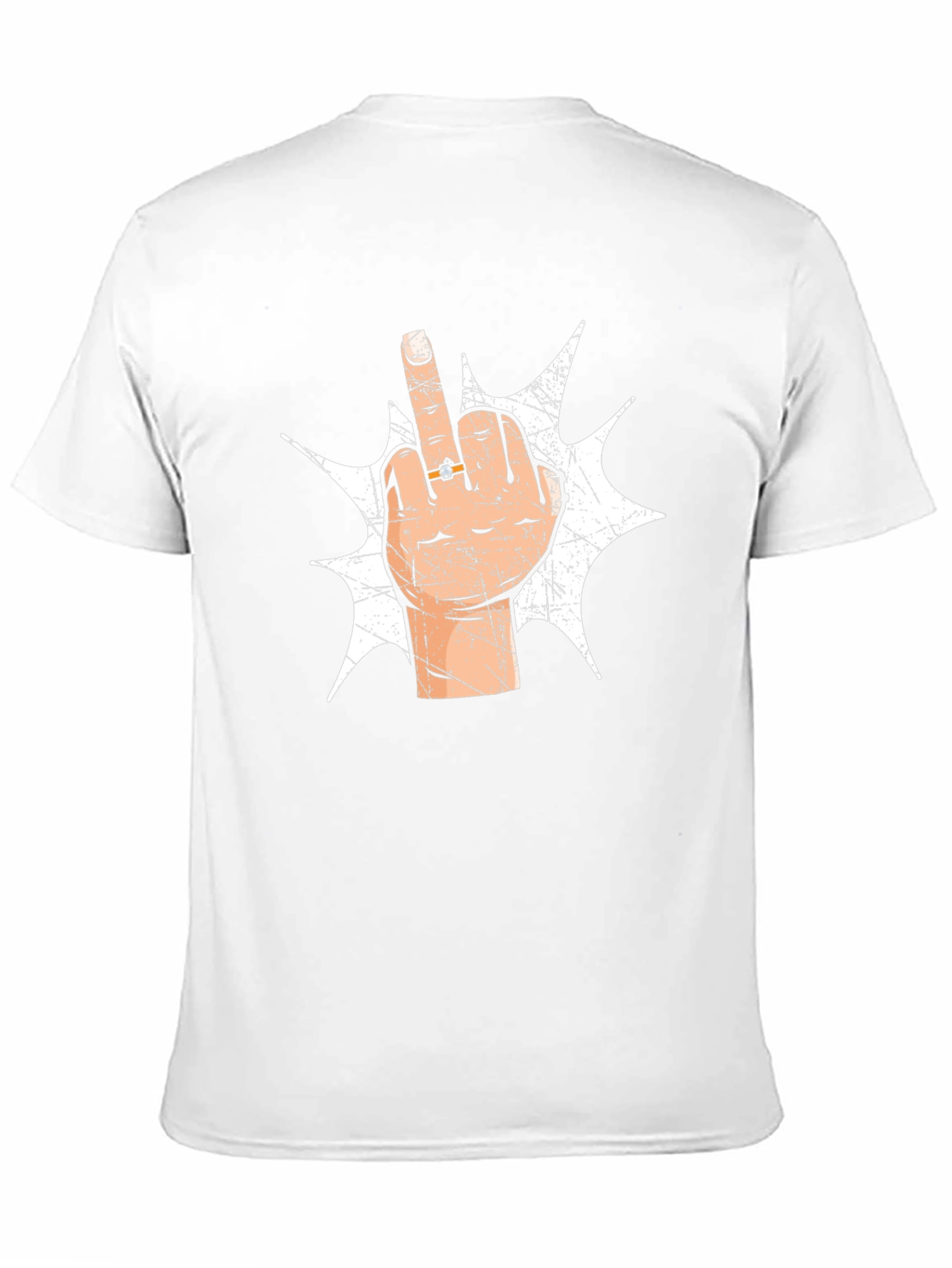Black Middle Finger Ring Graphic Tee view 11