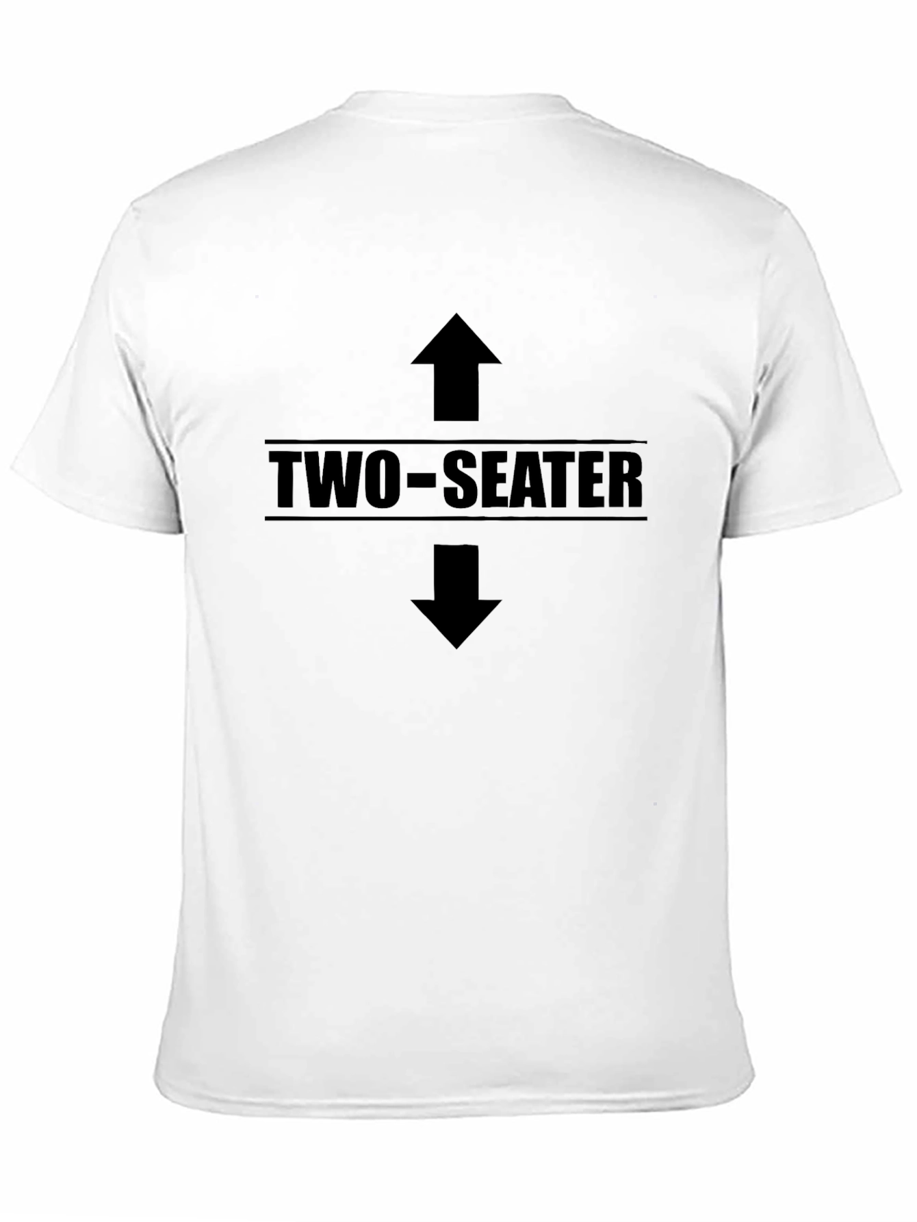 Black Two-Seater Graphic Tee - Black Cotton Casual T-Shirt view 11