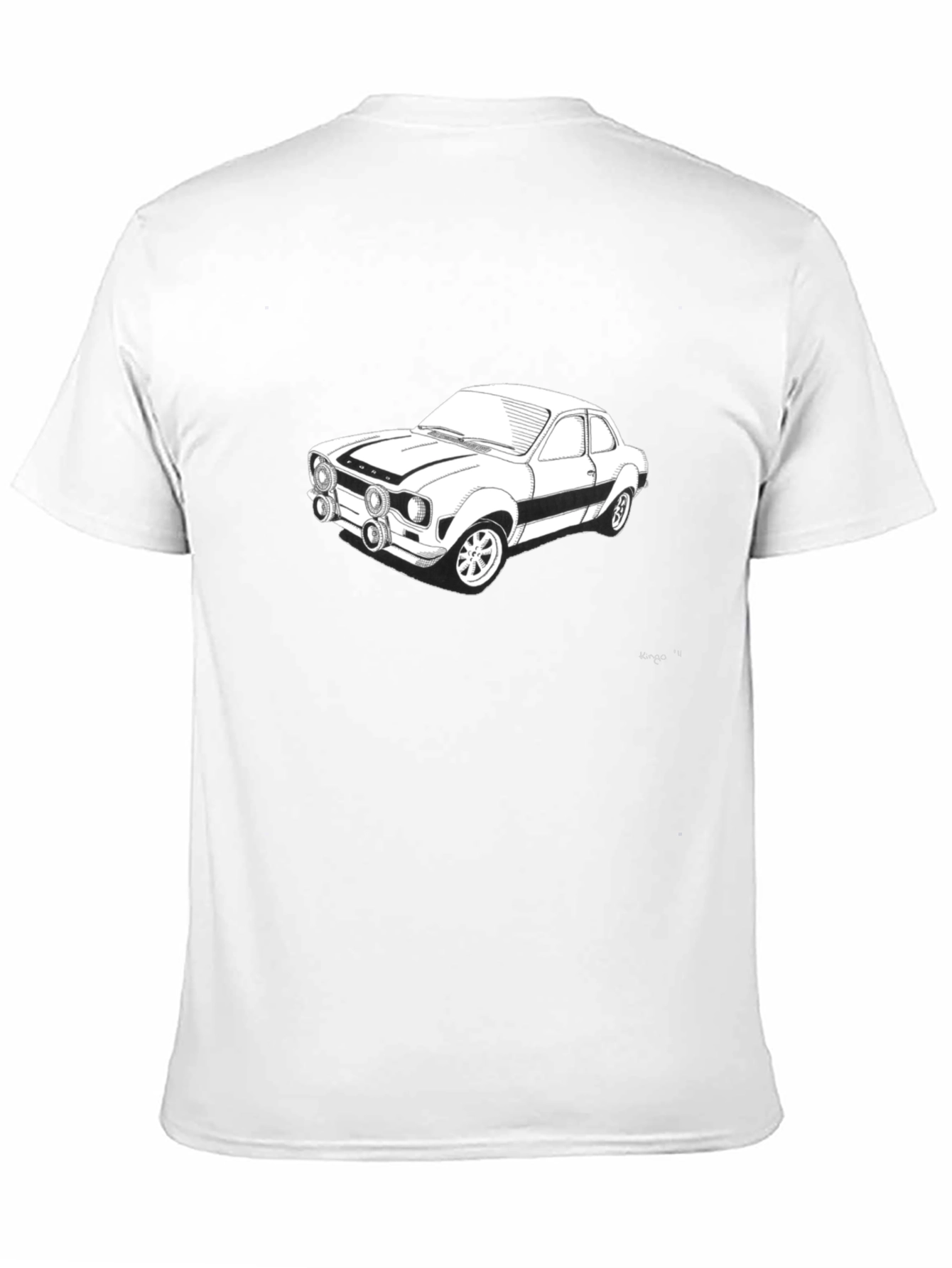 Black Classic Car Graphic Tee - Black Cotton Blend view 11