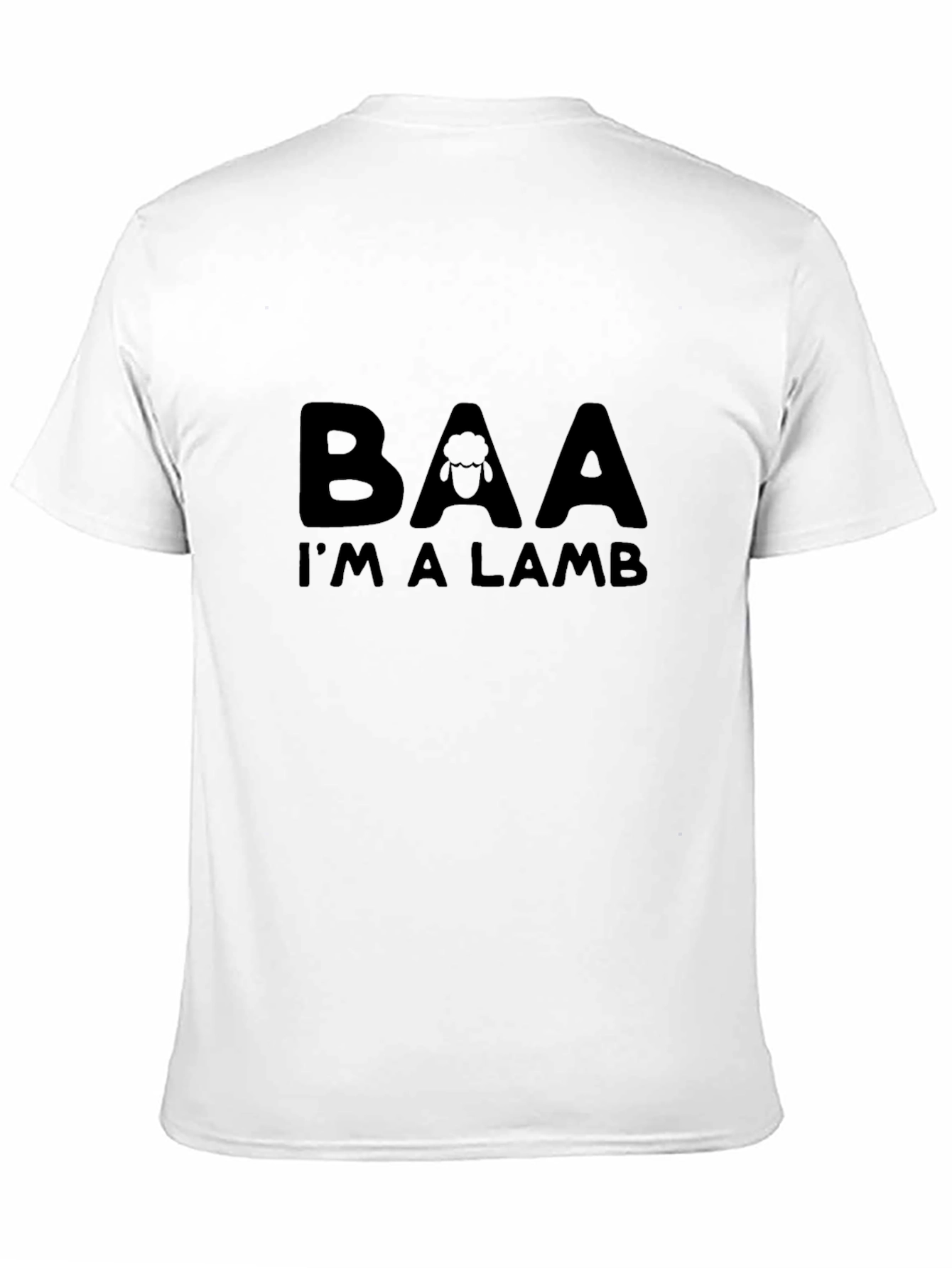 Black Baa I'm a Lamb Black T-Shirt Funny Graphic Tee view 11