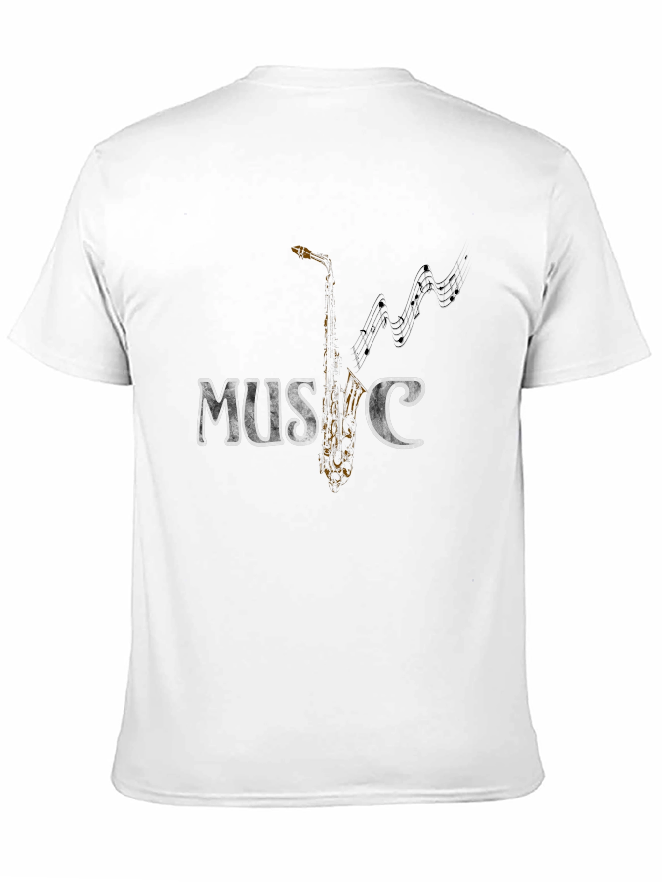 Black Music Saxophone Graphic Tee - Stylish Black T-Shirt view 11