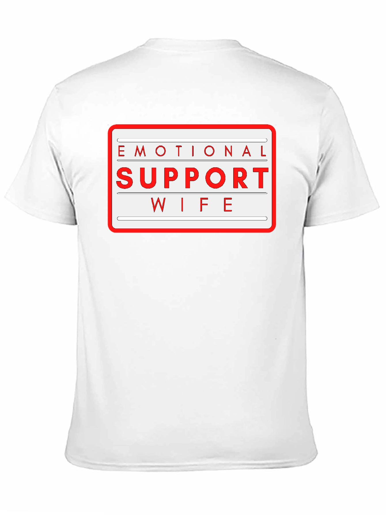 Black Emotional Support Wife T-Shirt - Novelty Graphic Tee view 11