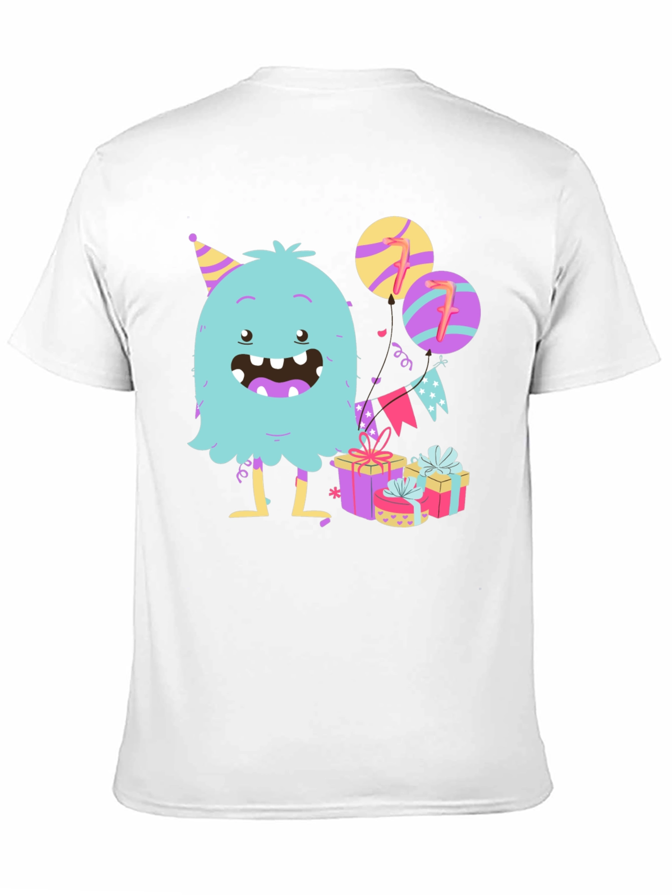 Black Birthday Monster Graphic Tee - 7th Birthday! view 11