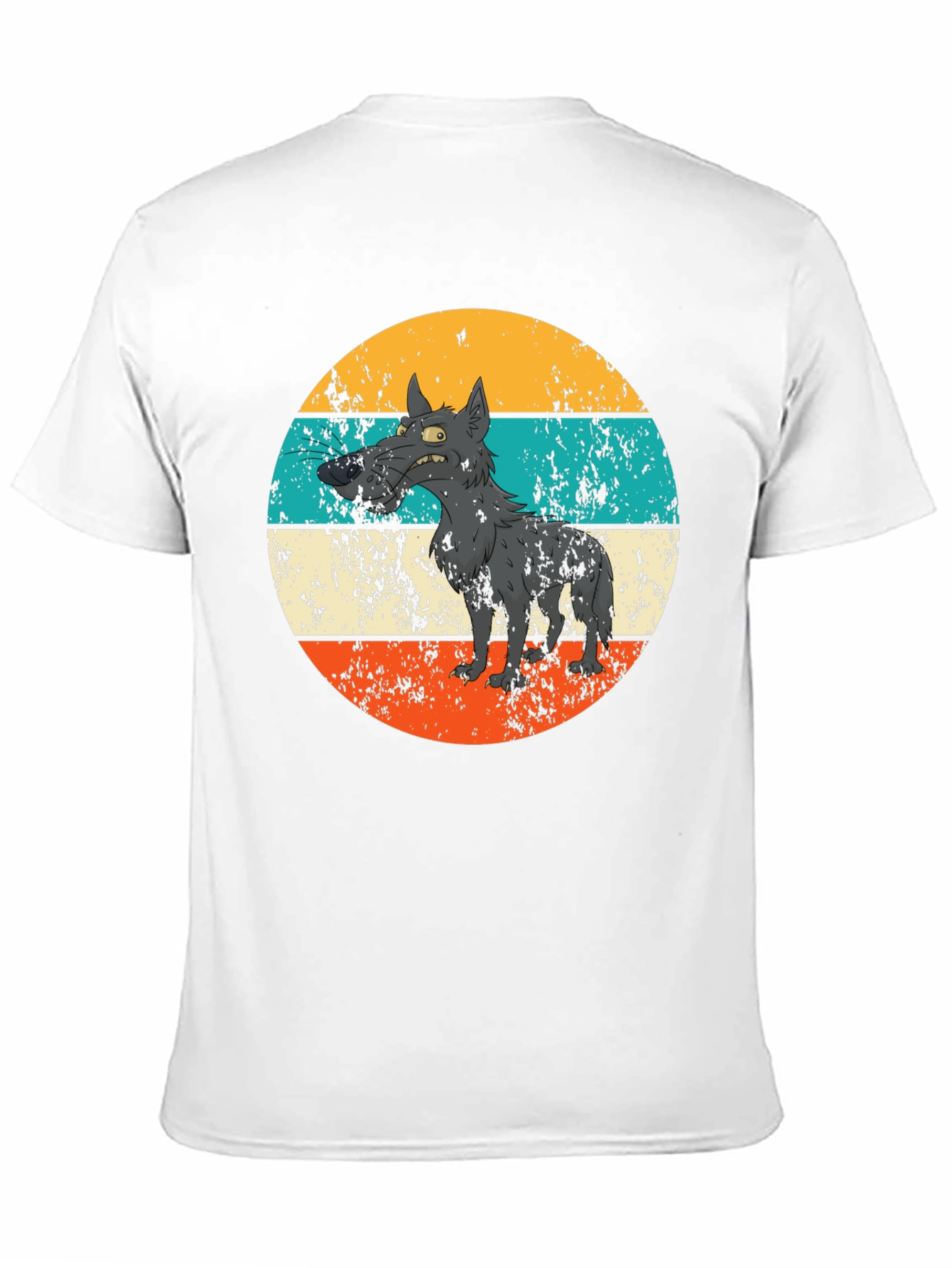 Black Retro Grumpy Wolf Graphic Tee view 11