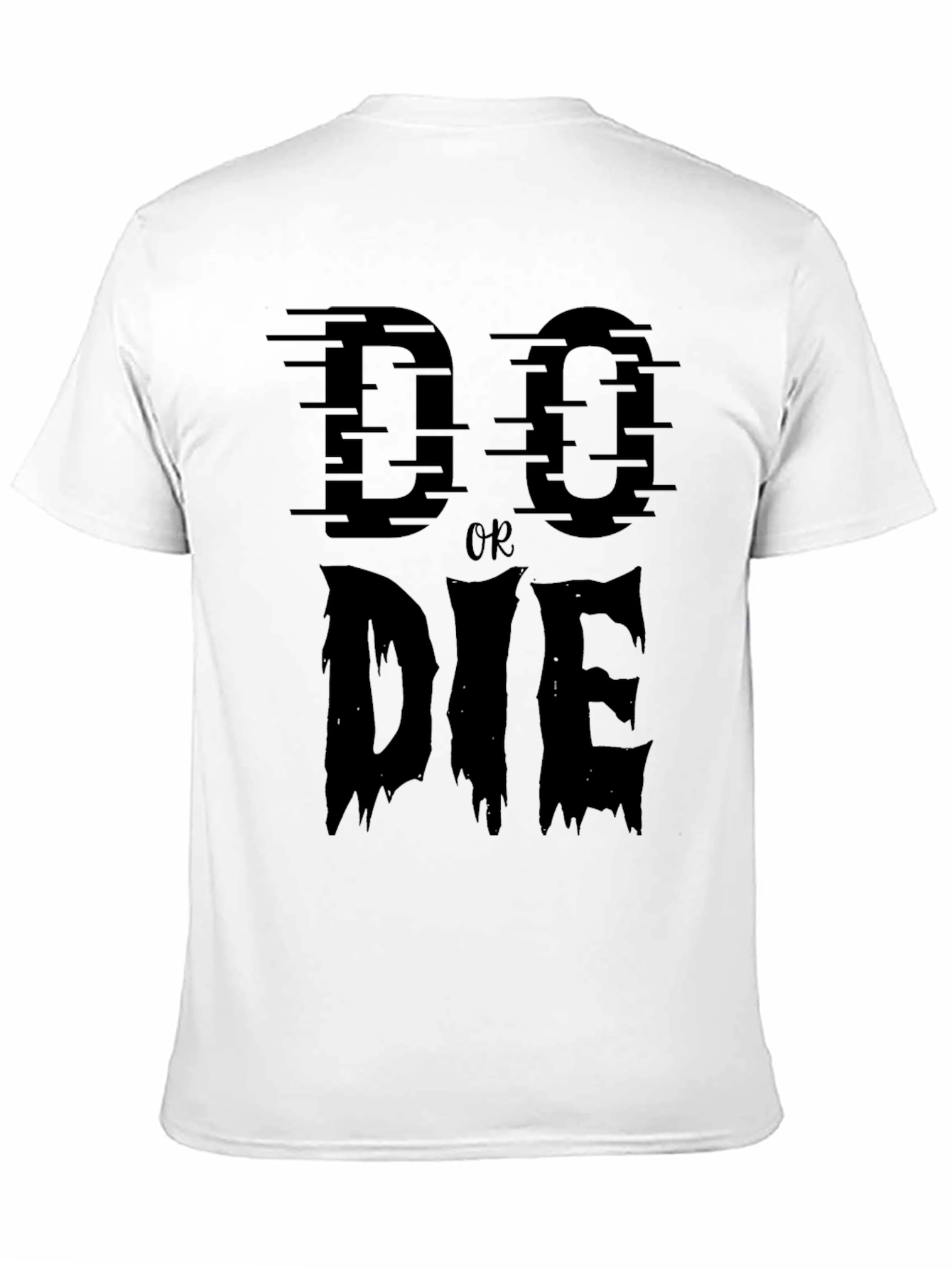 Black Do or Die Graphic Print Crew Neck T-Shirt view 11