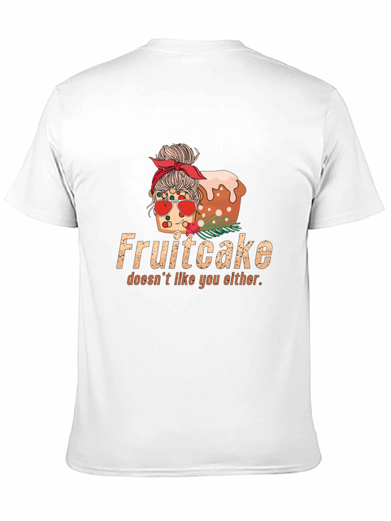 Black Fruitcake Graphic Tee - Funny Holiday Shirt view 11