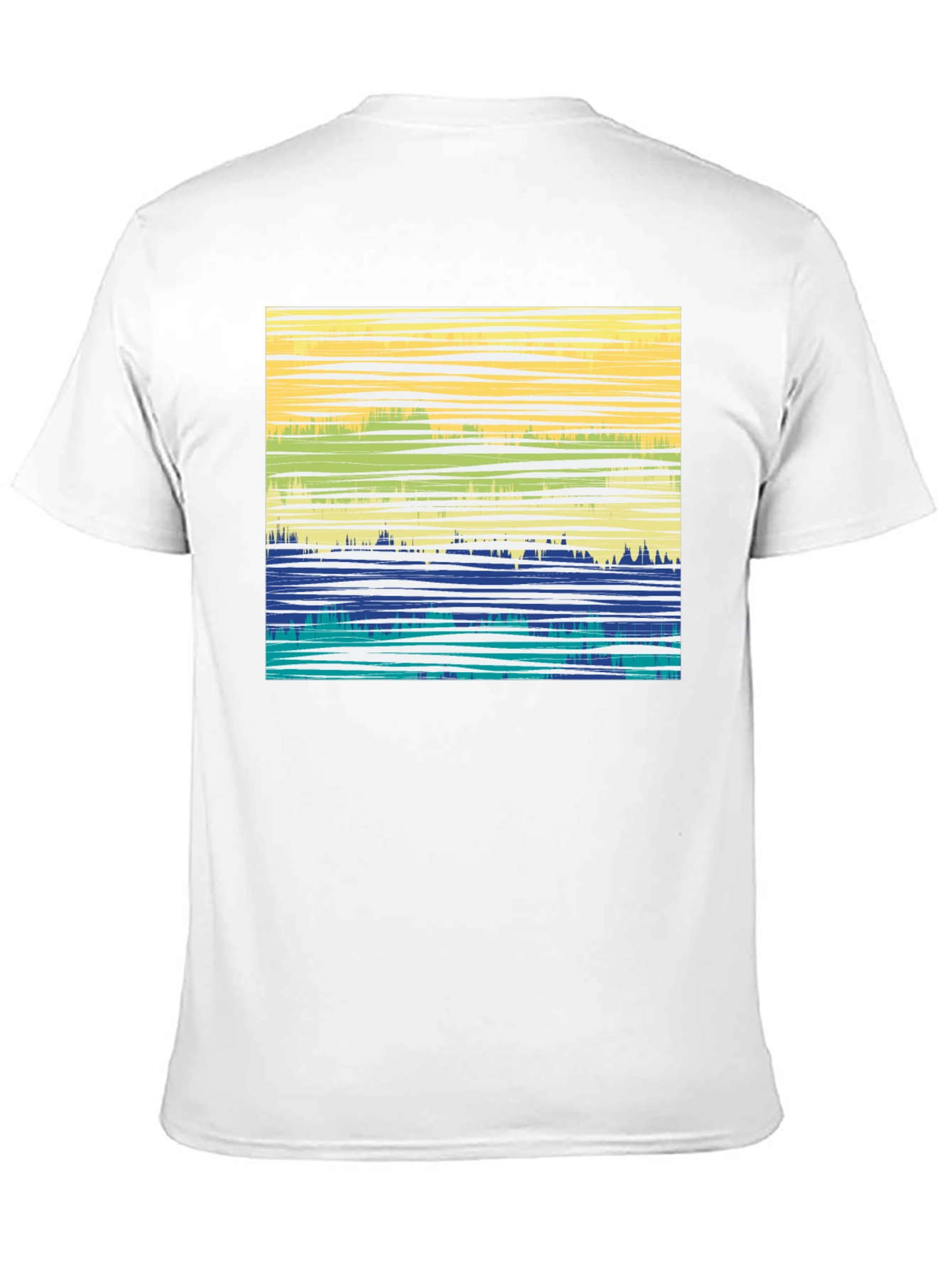 Black Abstract Horizon Graphic T-Shirt - Black view 11