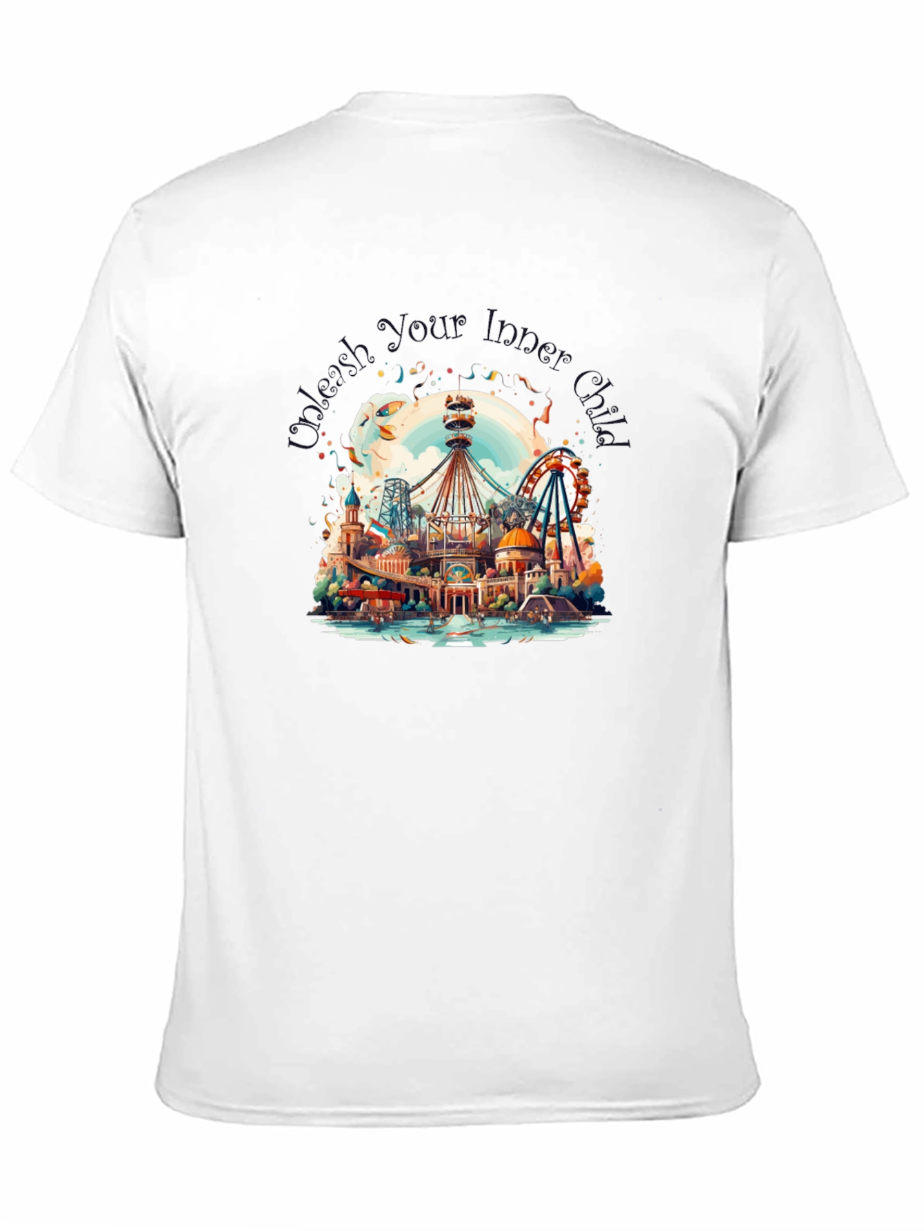 Black Whimsical Amusement Park Graphic Tee view 11