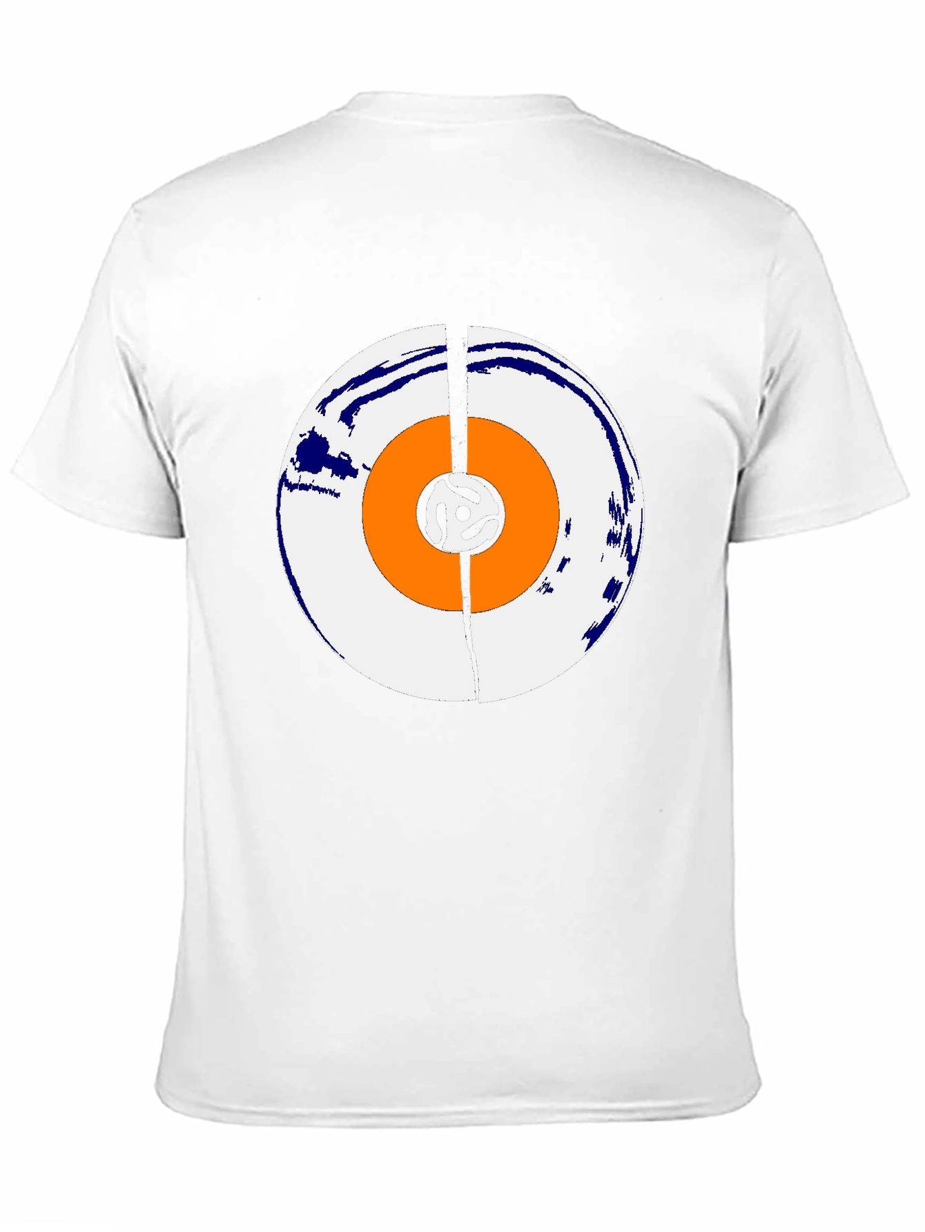 Black Retro Vinyl Record Graphic Tee - Black Cotton T-Shirt view 11