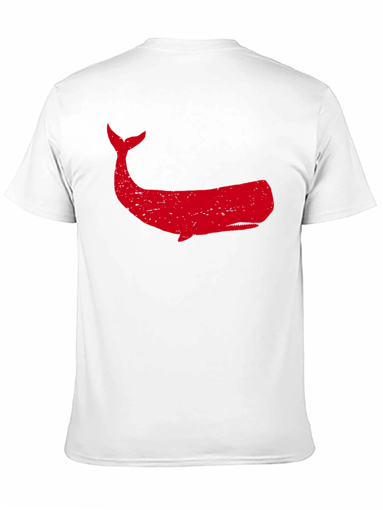 Black Red Whale Graphic Tee - Black Cotton T-Shirt view 11