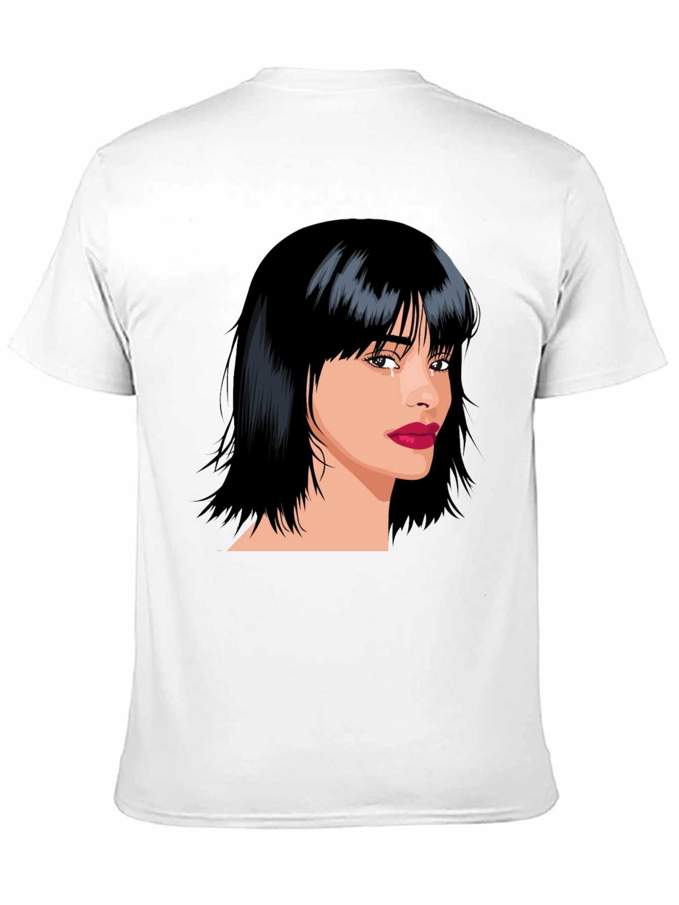 Black Stylish Woman Portrait Graphic Black T-Shirt view 11