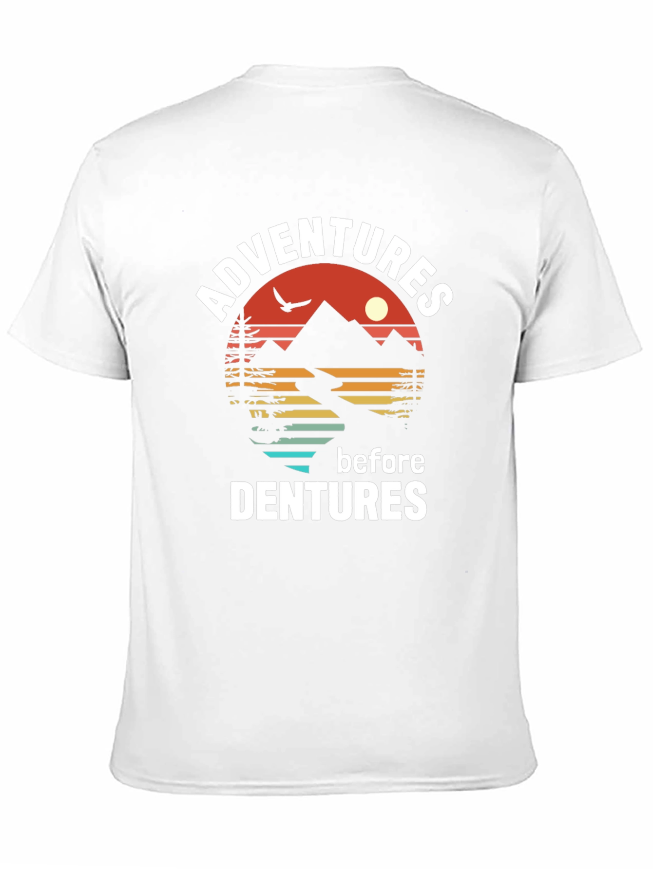 Black Adventure Before Dentures Graphic Tee - Black Cotton T-Shirt view 11