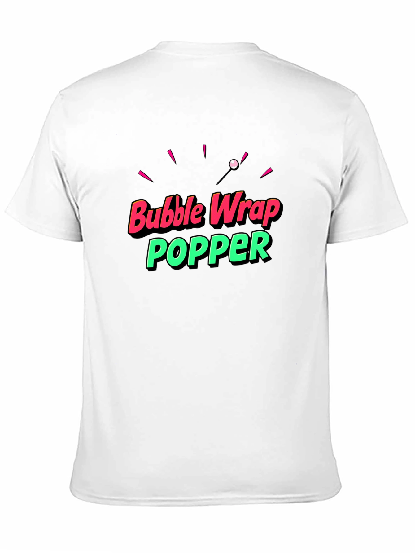 Black Bubble Wrap Popper Graphic T-Shirt view 11