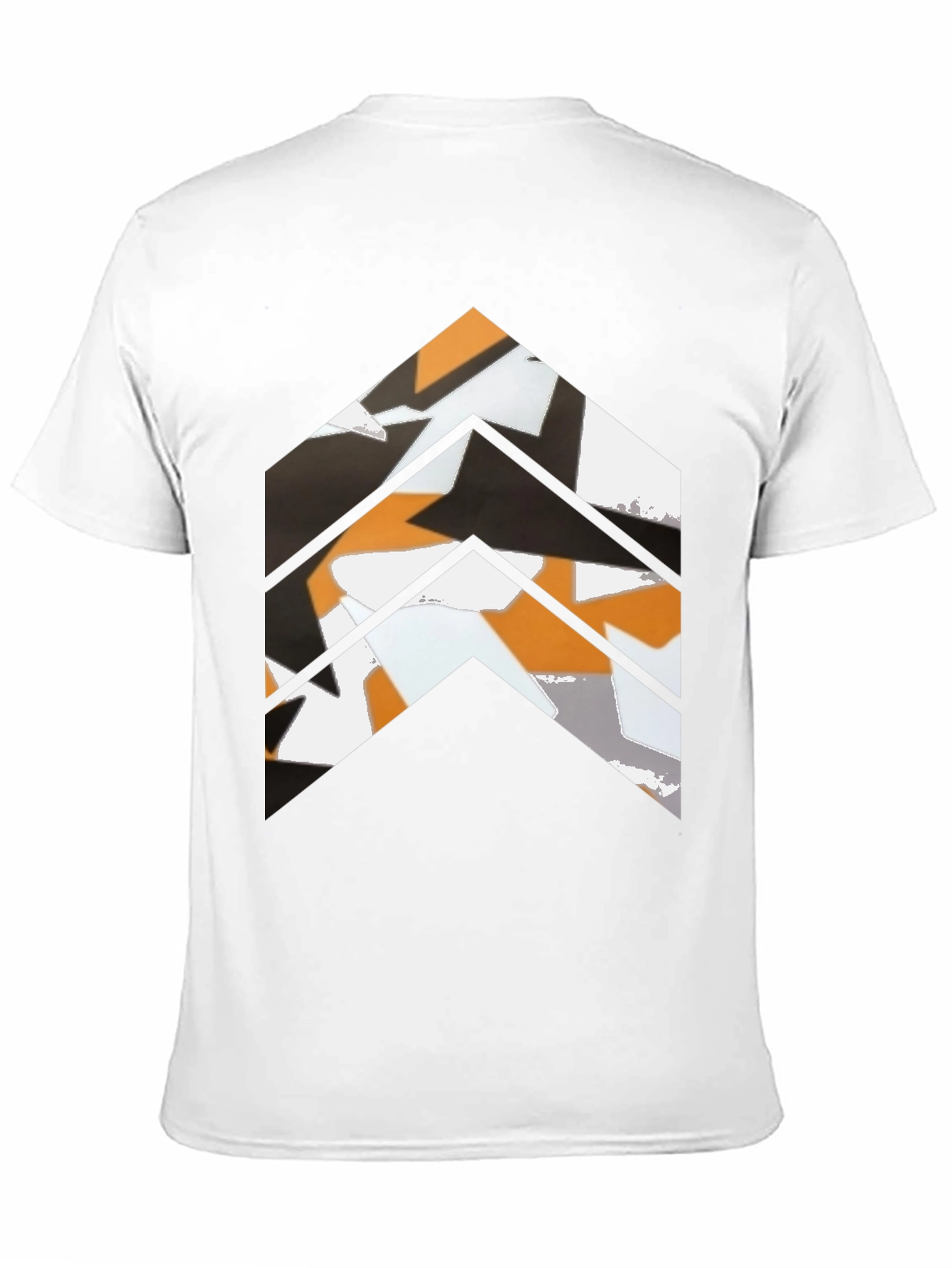 Black Abstract Chevron Graphic Tee - Black Casual Shirt view 11