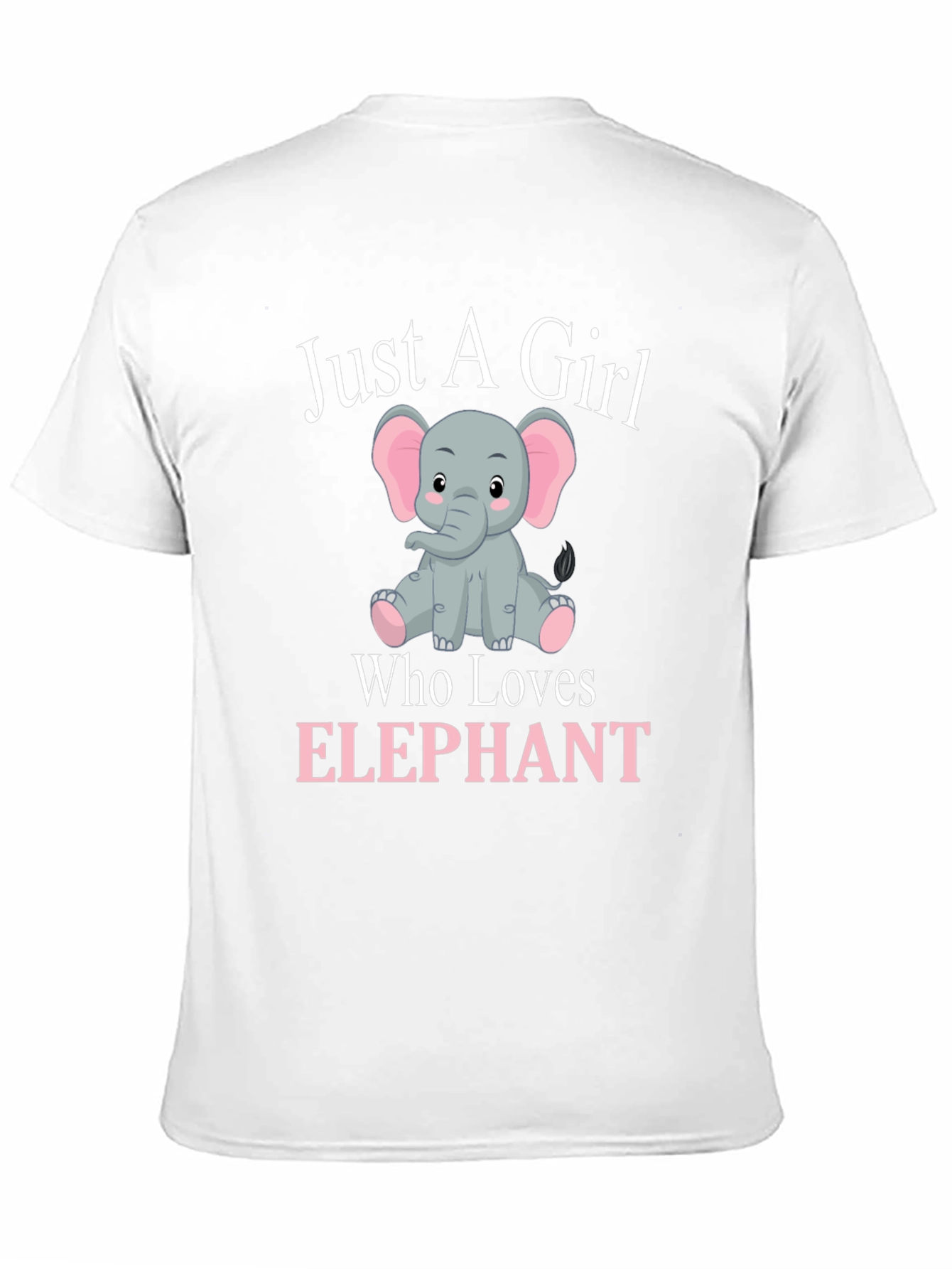 Black Just a Girl Who Loves Elephants T-Shirt view 11