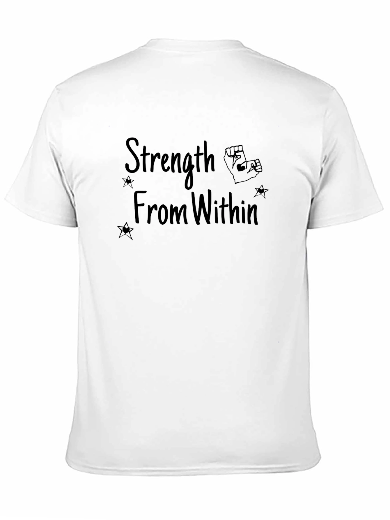 Black Strength From Within Graphic T-Shirt view 11