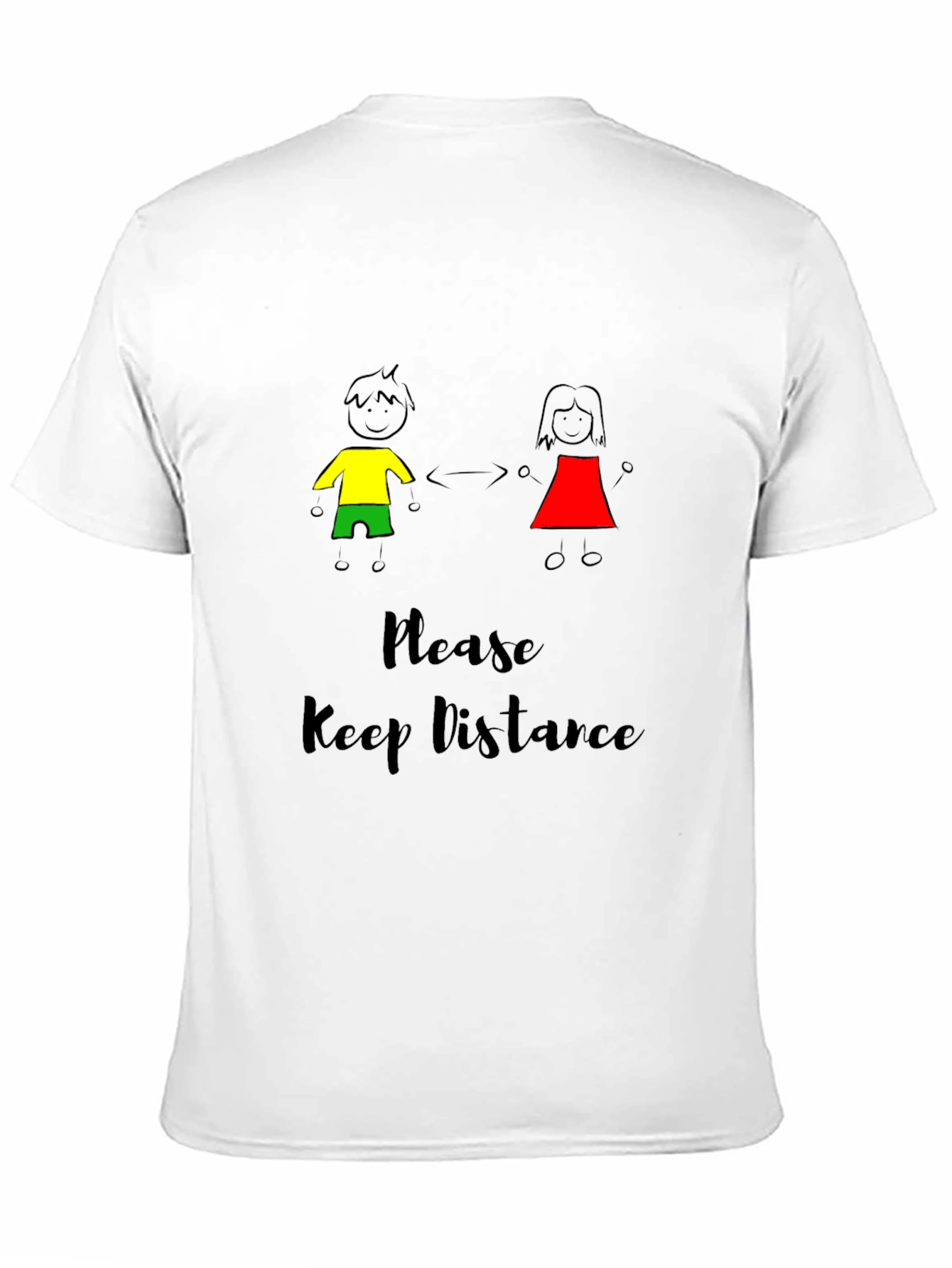 Black Social Distance Graphic Tee - Black view 11