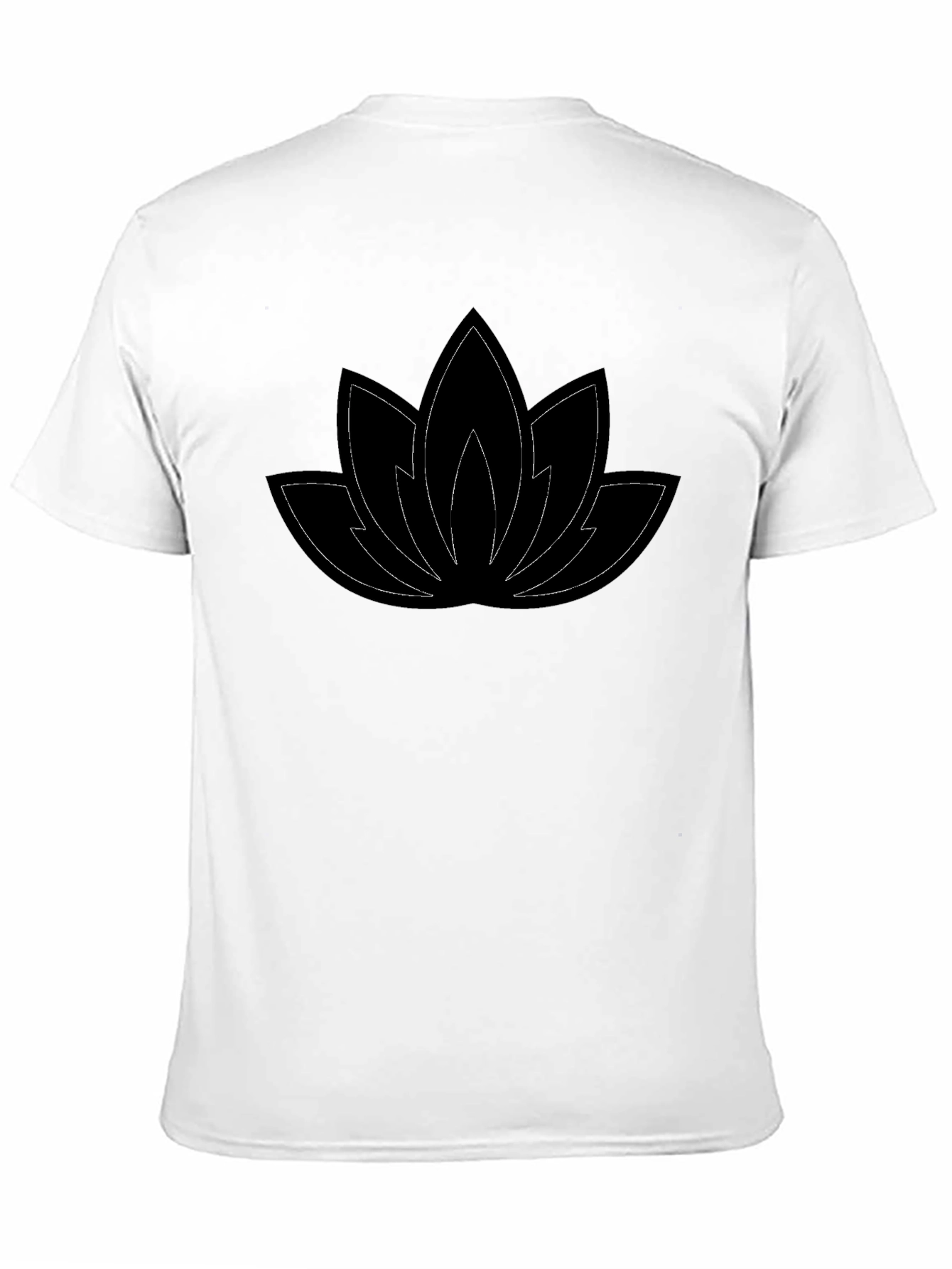 Black Lotus Flower Graphic Tee - Black Cotton Comfort view 11