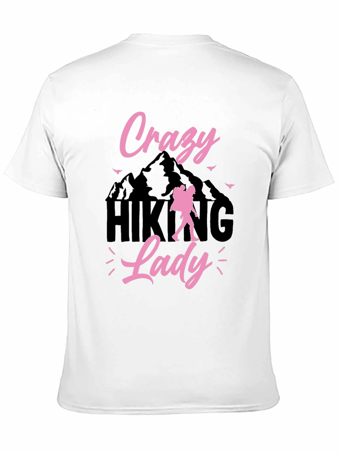 Black Crazy Hiking Lady Graphic Tee view 11